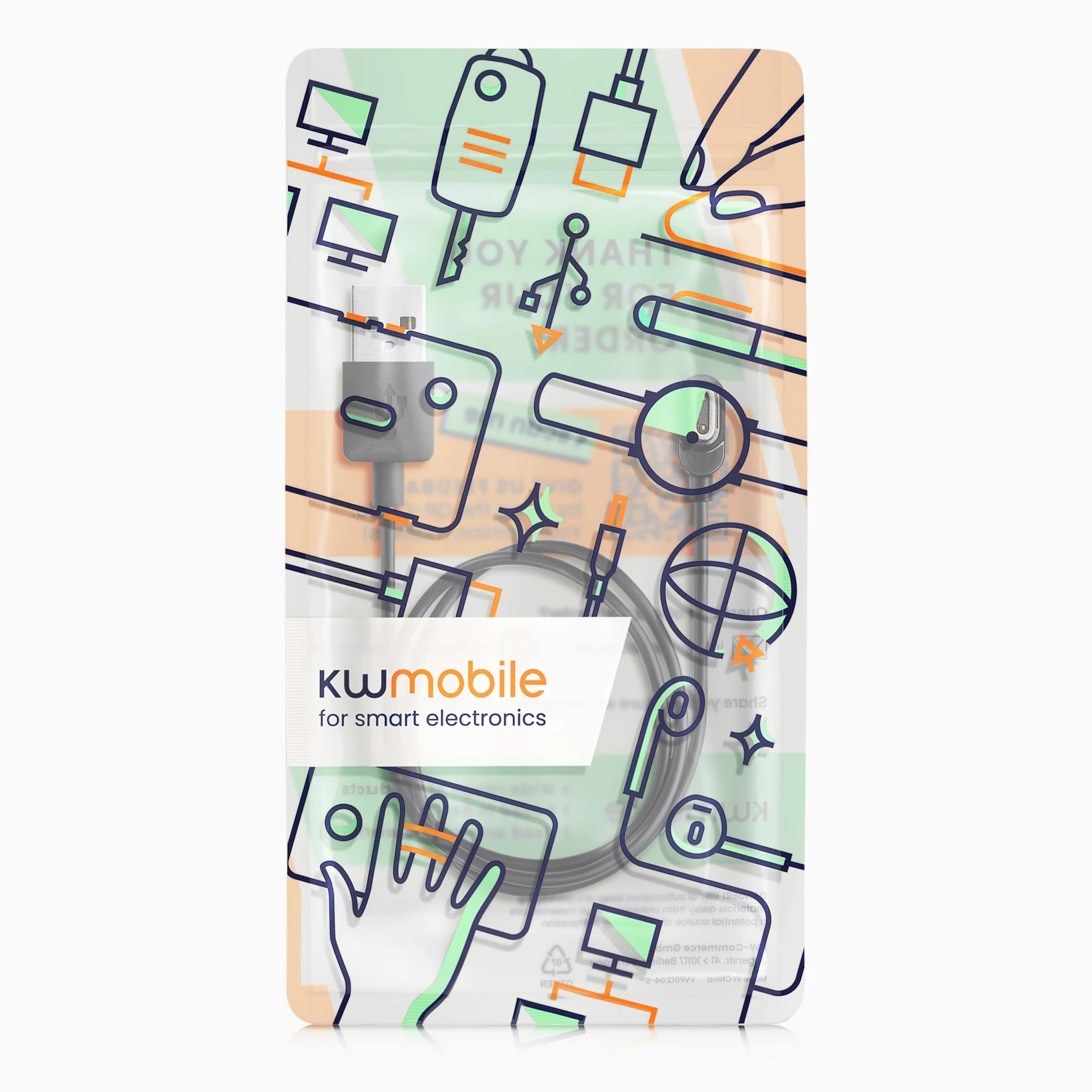 kwmobile Kabel USB do ładowania kompatybilny z imoo Watch Phone Z7 Z8 Z9 Z10 smartwatcha czarny