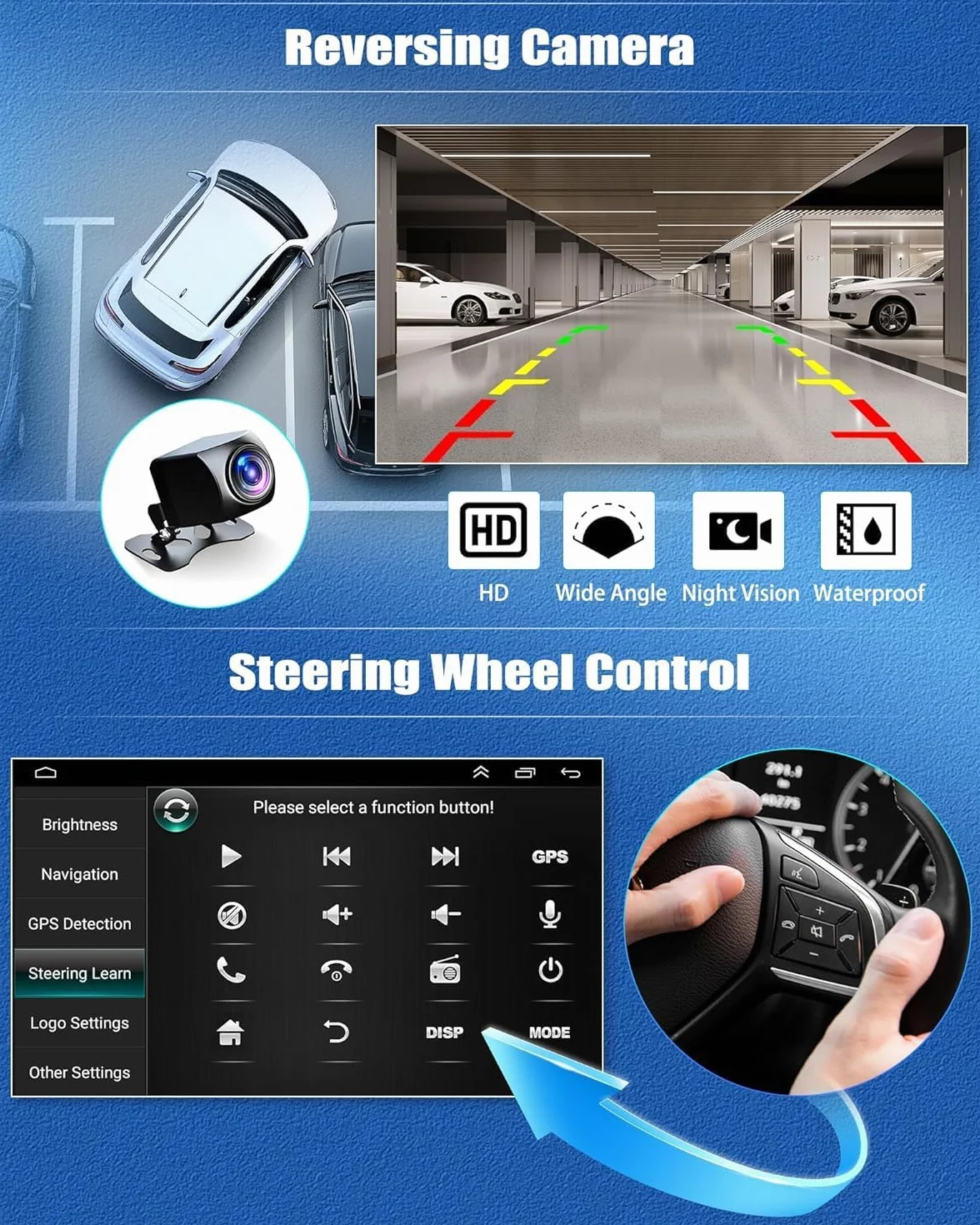 Y1,2 64G Android 15 Radio Samochodowe do H-onda Jazz GD 2002-2008, 9-calowy ekran dotykowy 2K, Bezprzewodowy CarPlay i Android Auto, Nawigacja GPS, Bluetooth, FM RDS, SWC, Mikrofon, Kamera Cofania