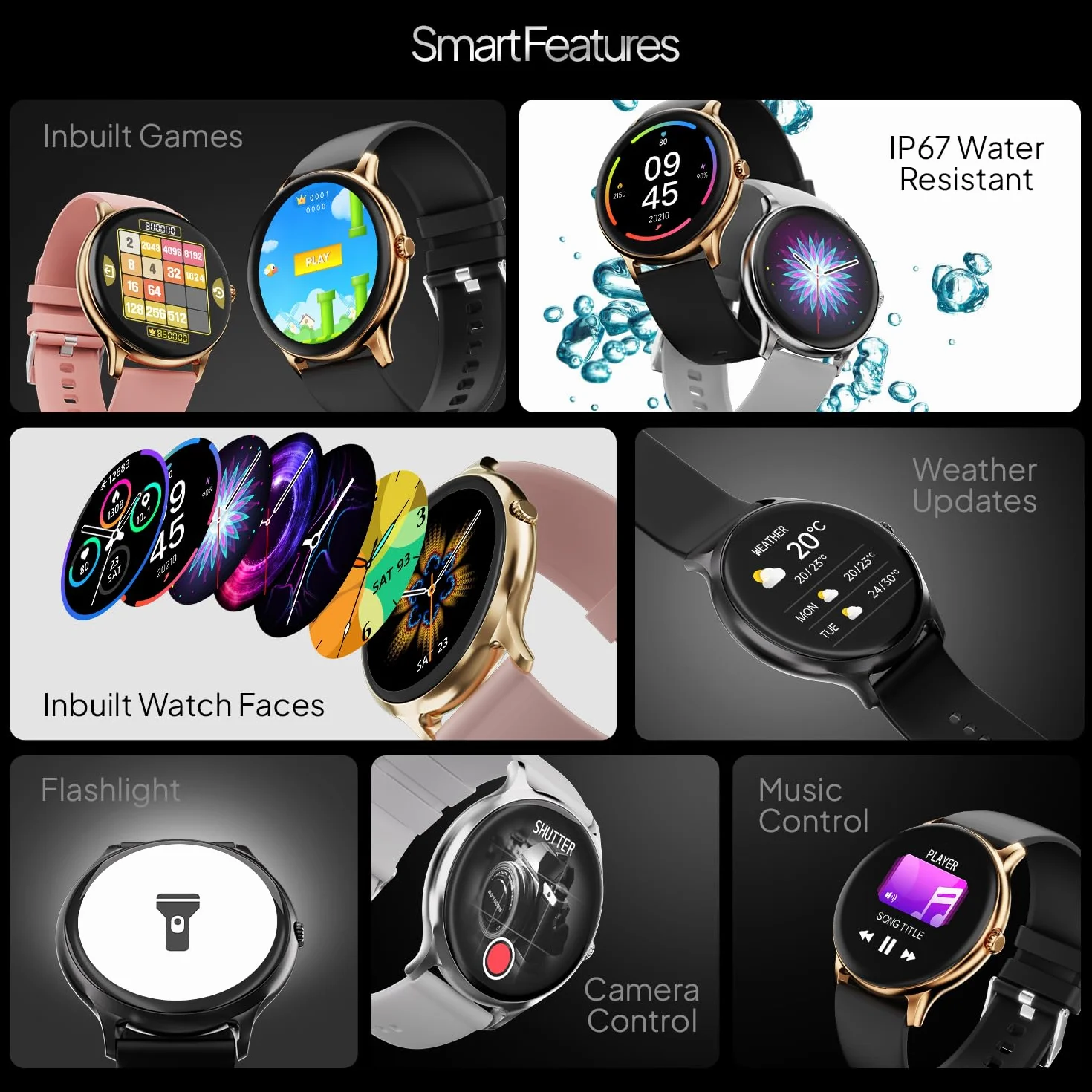 Fire-Boltt Phoenix Pro Smart Watch 3.5 cm wyświetlacz HD, połączenia Bluetooth, asystent głosowy AI, 120 trybów sportowych, wodoodporność IP67, monitor SpO2, inteligentny zegarek dla mężczyzn i kobiet