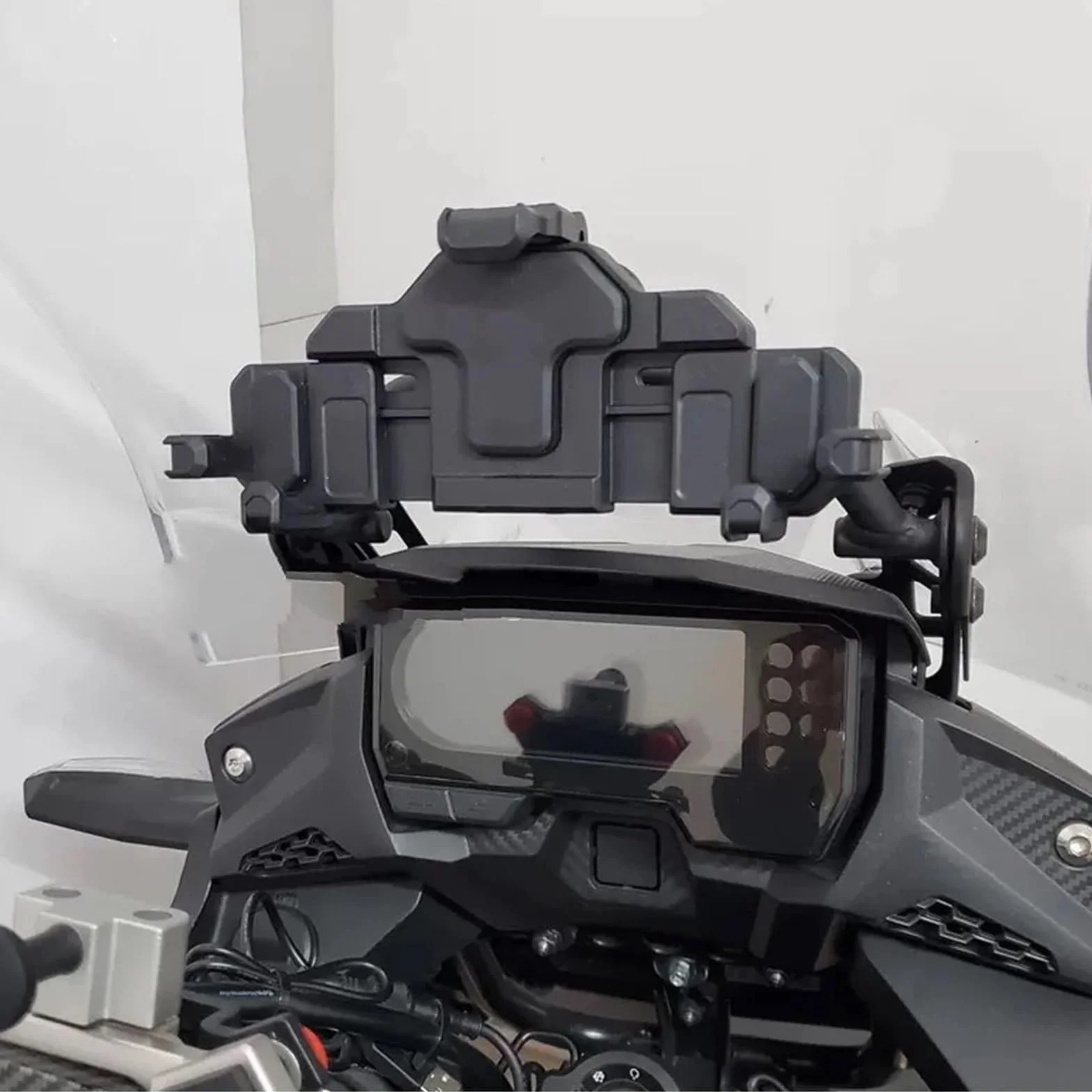 Pasuje do Guzzi Pasuje do Stelvio 2024 Akcesoria motocyklowe Uchwyt na telefon GPS Stojak nawigacyjny Stojak na telefon z amortyzatorem Uchwyt do nawigacji GPS uchwyt Uchwyt do nawigacji