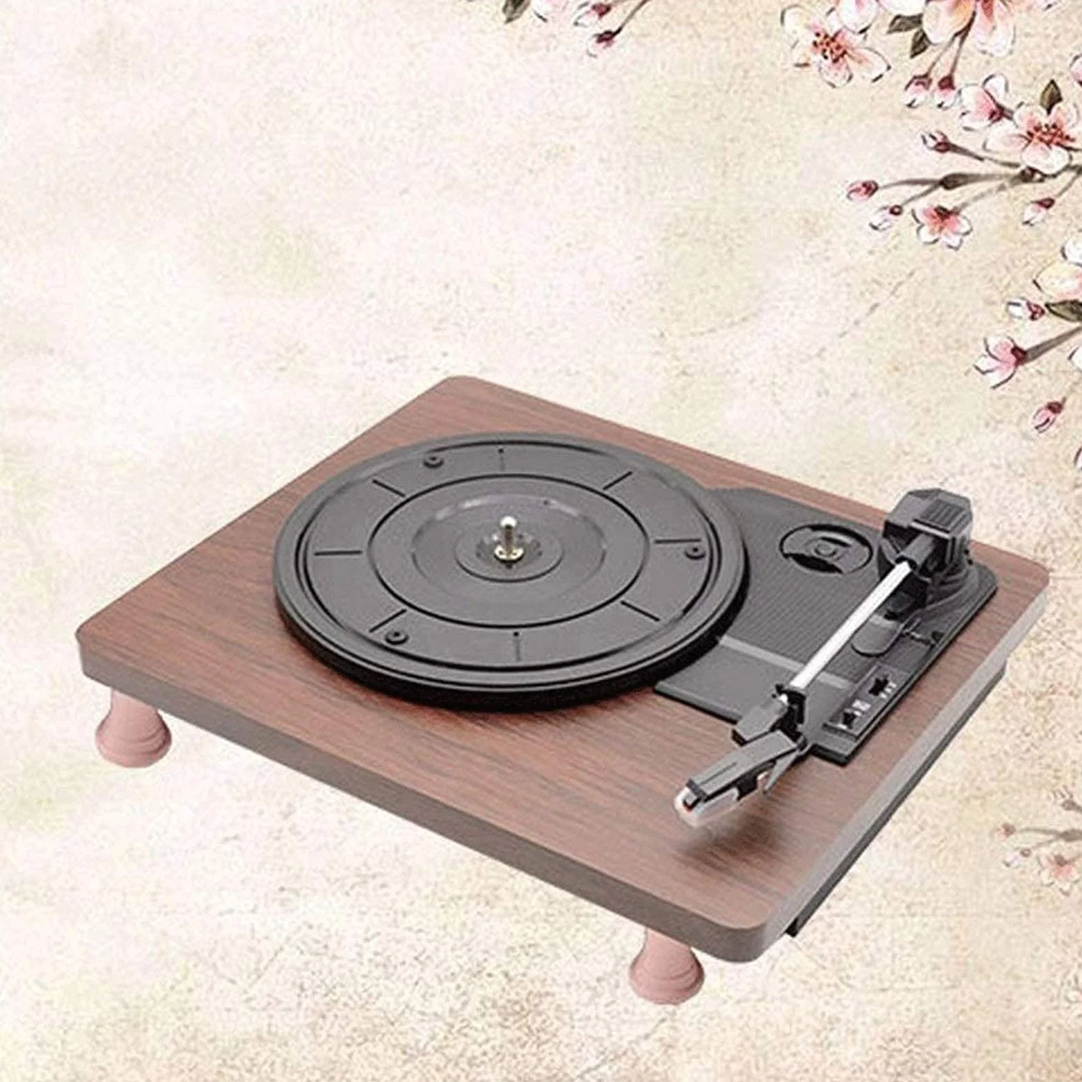 Gramofon Gramofon Gramofon gramofonowy z głośnikami Gramofony do płyt winylowych 3-biegowy gramofon napędzany paskiem Vintage Gramofon Odtwarzacz winylowy Muzyka Gramofon winylowy