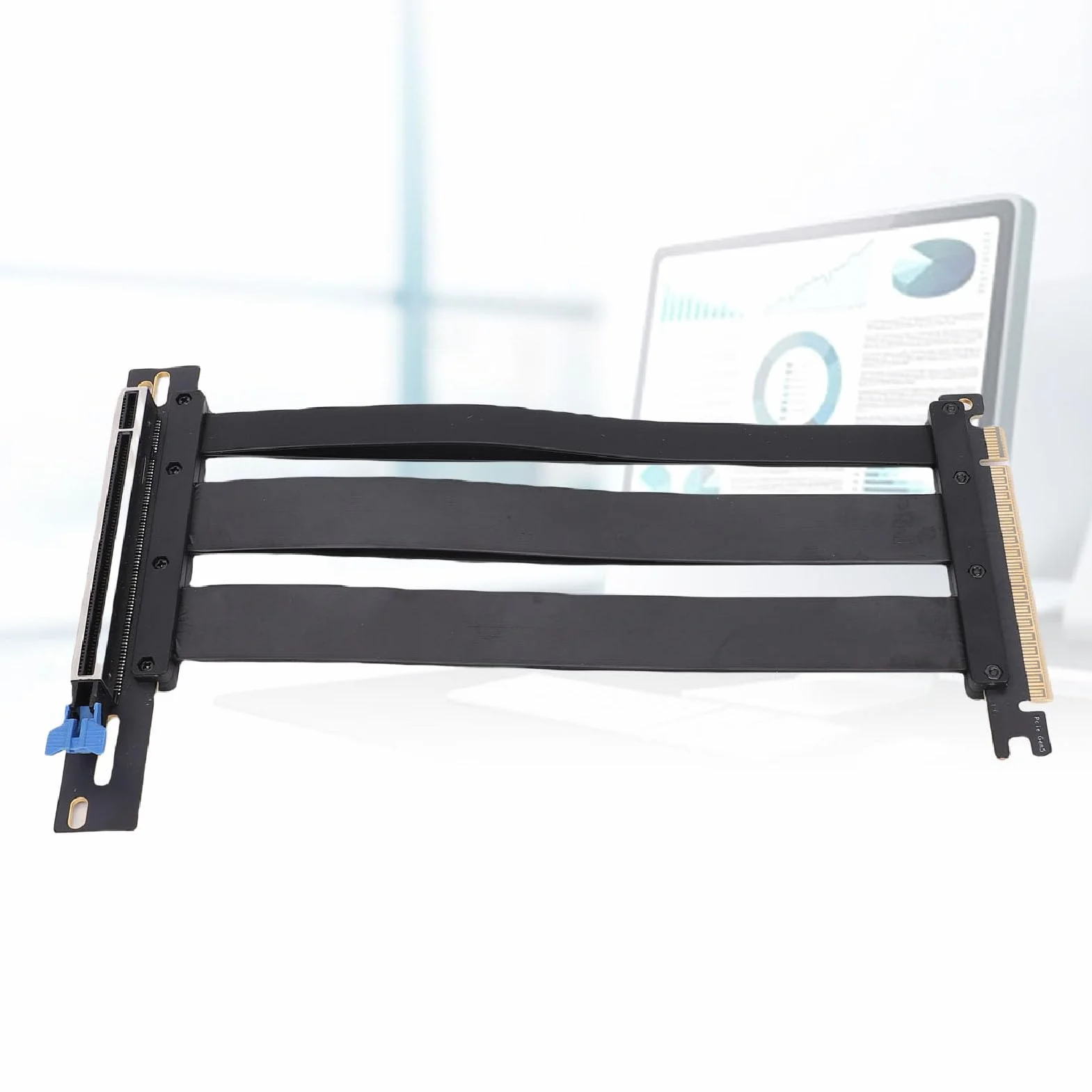 Cocoarm Kabel Nośny PCIE 5.0, Przedłużacz Karty Graficznej ABS PCB GPU 128 GB S X16 Elastyczna Płaska Konstrukcja do Montażu Pionowego do Gier ITX Chłodzenie Wodne RTX4900 RX7900XTX