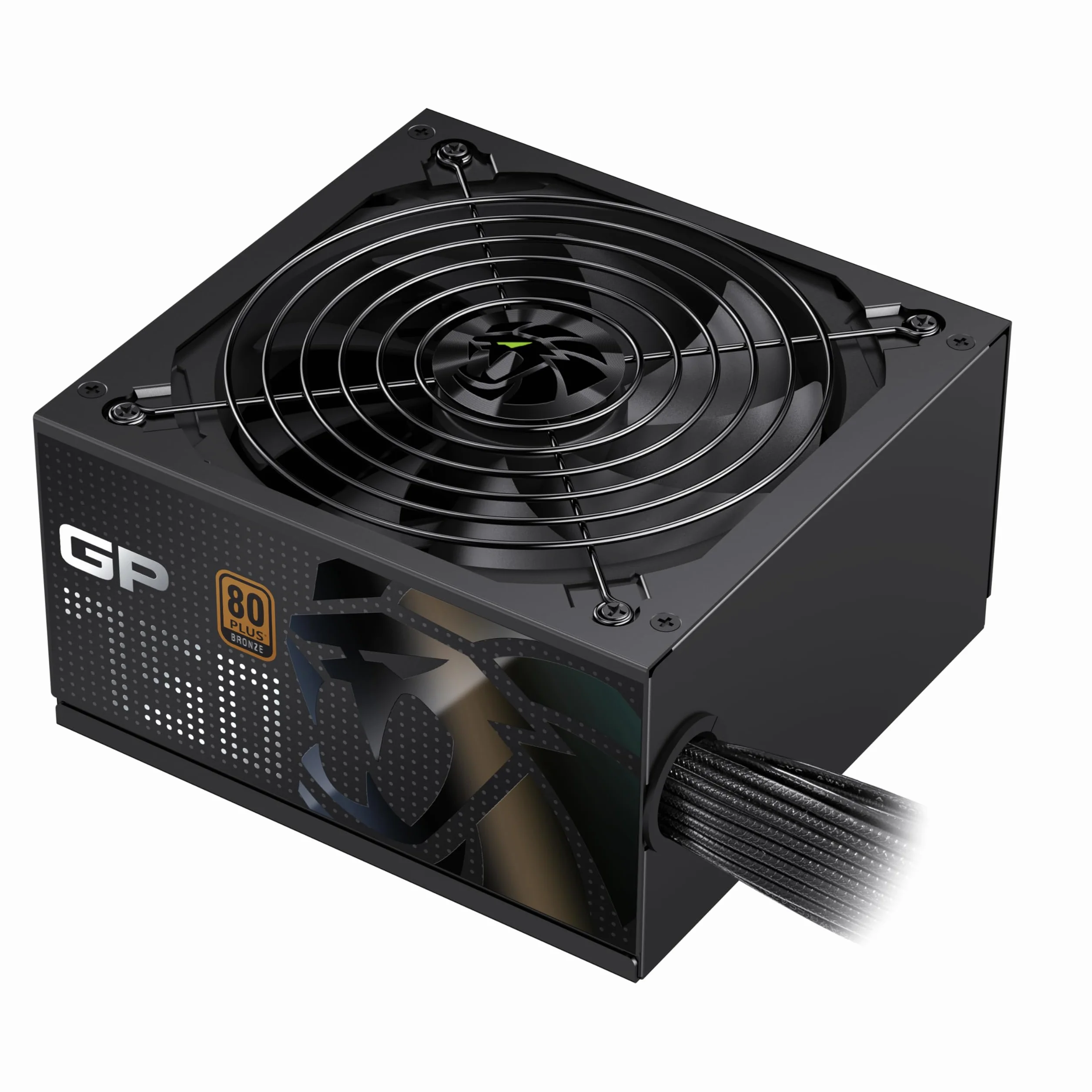 GAMEMAX GP 750B Zasilacz PC 750W, niemodularny, 80 Plus Bronze, DC-to-DC, wentylator HDB 140 mm, płaskie czarne kable, 9 zabezpieczeń, 5 lat gwarancji, czarny.