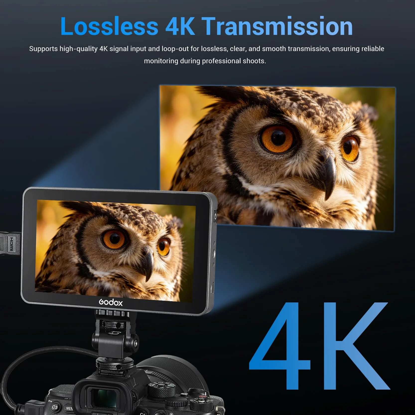 Godox GM6S Pro Kit2 5,5 cala 2000 Nits pochylony ekran pilot monitor zdjęcie 4K HDMI DSLR kamera z polem monitora 1920 x 1080 IPS Sterowanie dotykowe osłona przeciwprzewrócona, gumowa osłona i inne