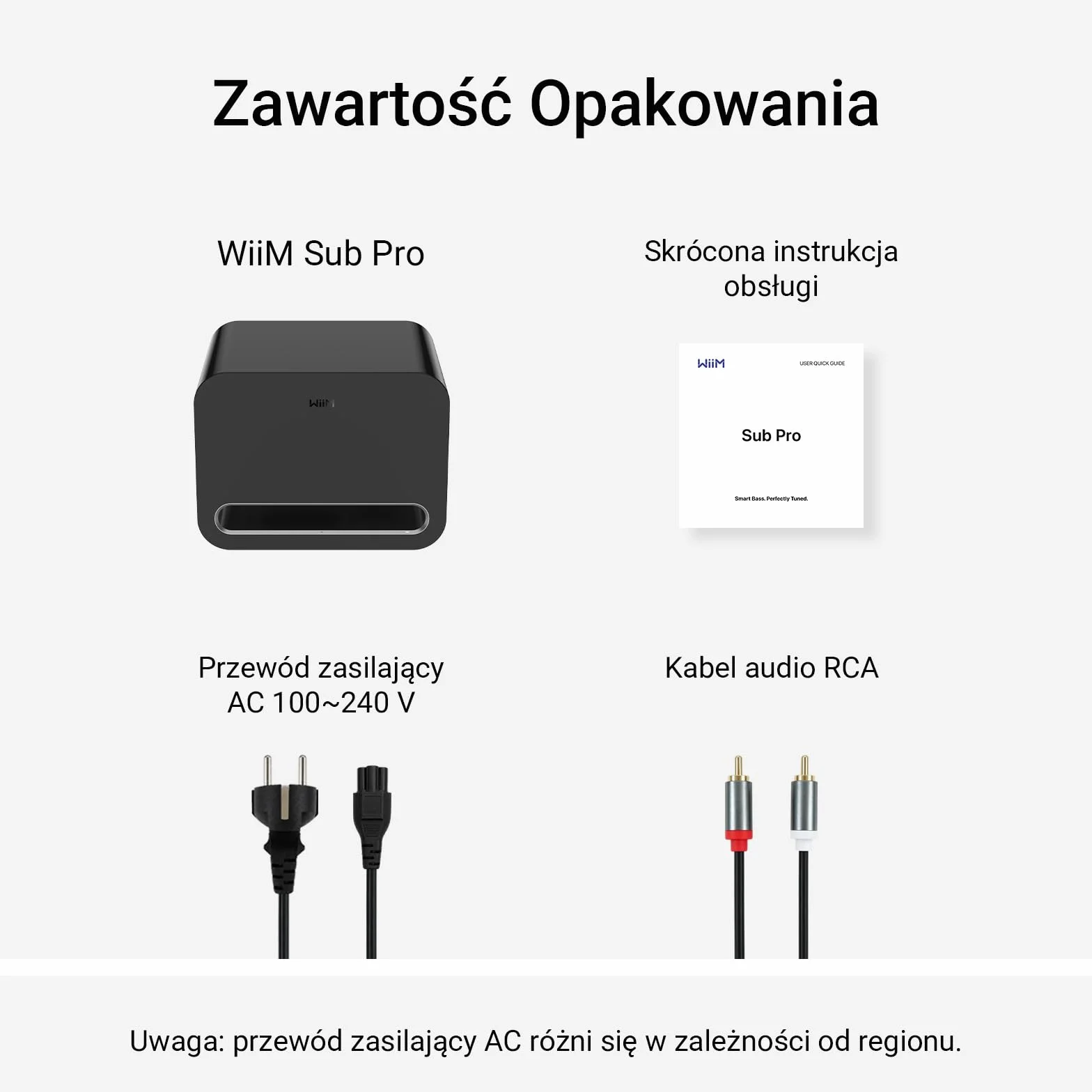 WiiM Sub Pro – Inteligentny subwoofer bezprzewodowy 8" 250 W | AI RoomFit™ | Wi-Fi 6 i BT 5.3 | Głęboki bas 25 Hz | Kompatybilny ze streamerami, wzmacniaczami i systemami RCA Sub-Out | Czarny