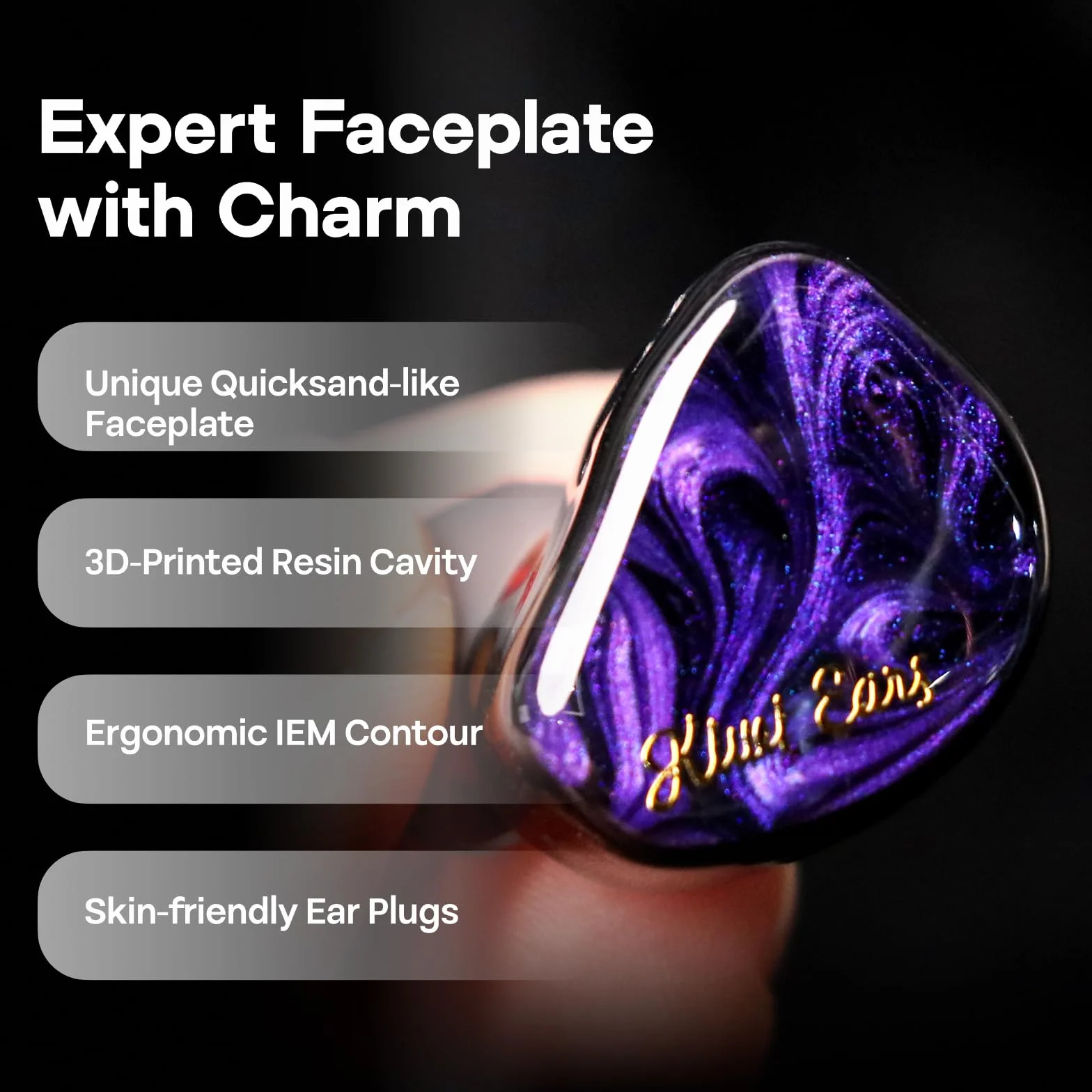 Kiwi Ears Cadenza w monitorze usznym, 10 mm beryllium Dynamic Driver IEM, przewodowe słuchawki HiFi Studio z wnęką drukowaną 3D, odłączany 2-pinowy kabel IEM 3,5 mm dla audiofilów