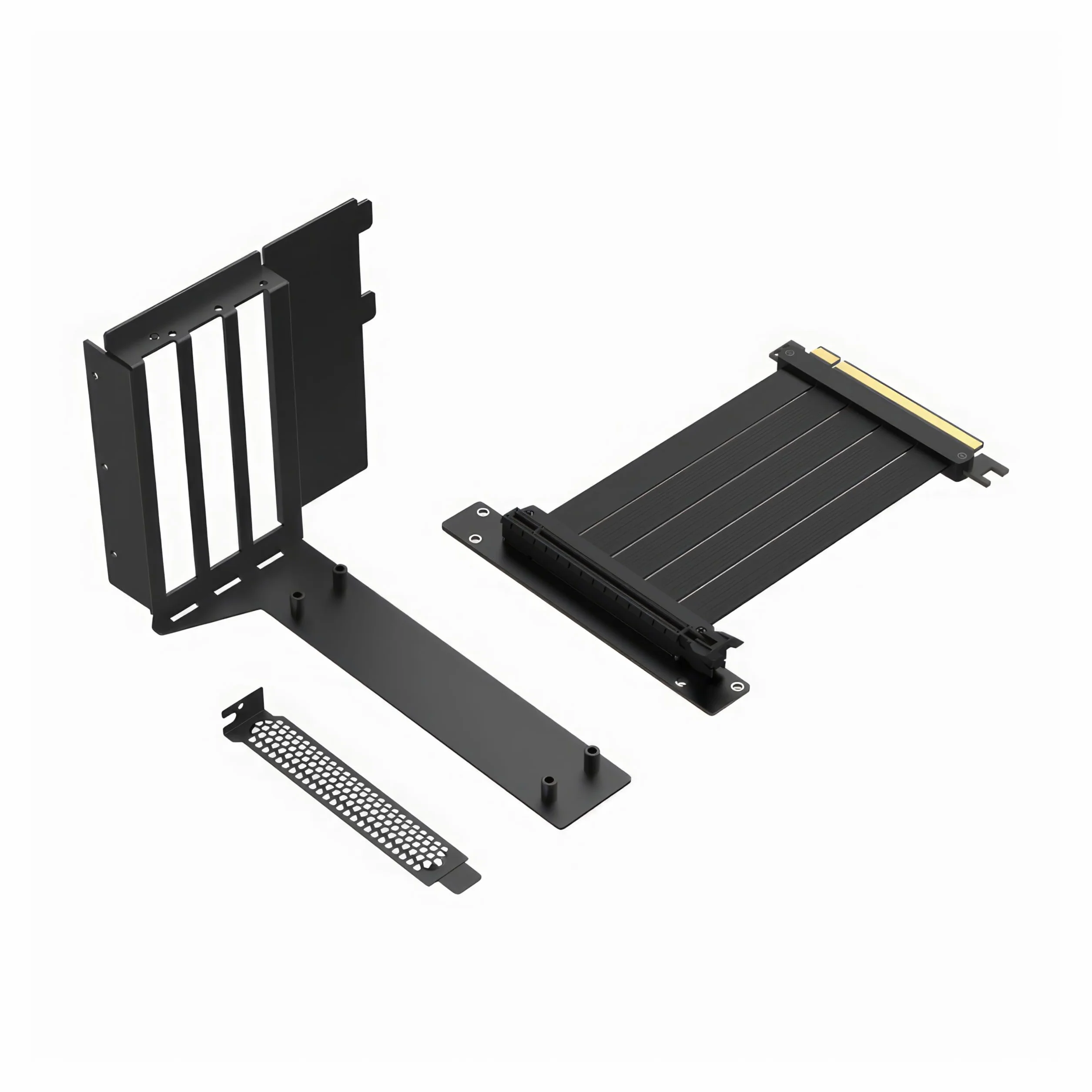 APNX Zestaw uchwytów pionowych GPU 1, PCI Express 5.0 X16 płaski kabel riser 150 mm, czarny