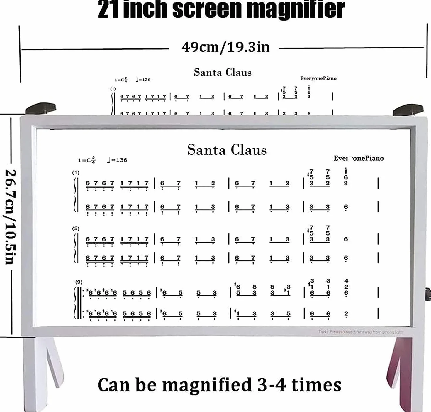 Okulary powiększające 3D HD ekran laptopa lupa wzmacniacz mobilny projektor, lupa ekranu telefonu do gier wideo powiększanie filmów, ekran tabletu pulpitu szkło powiększające