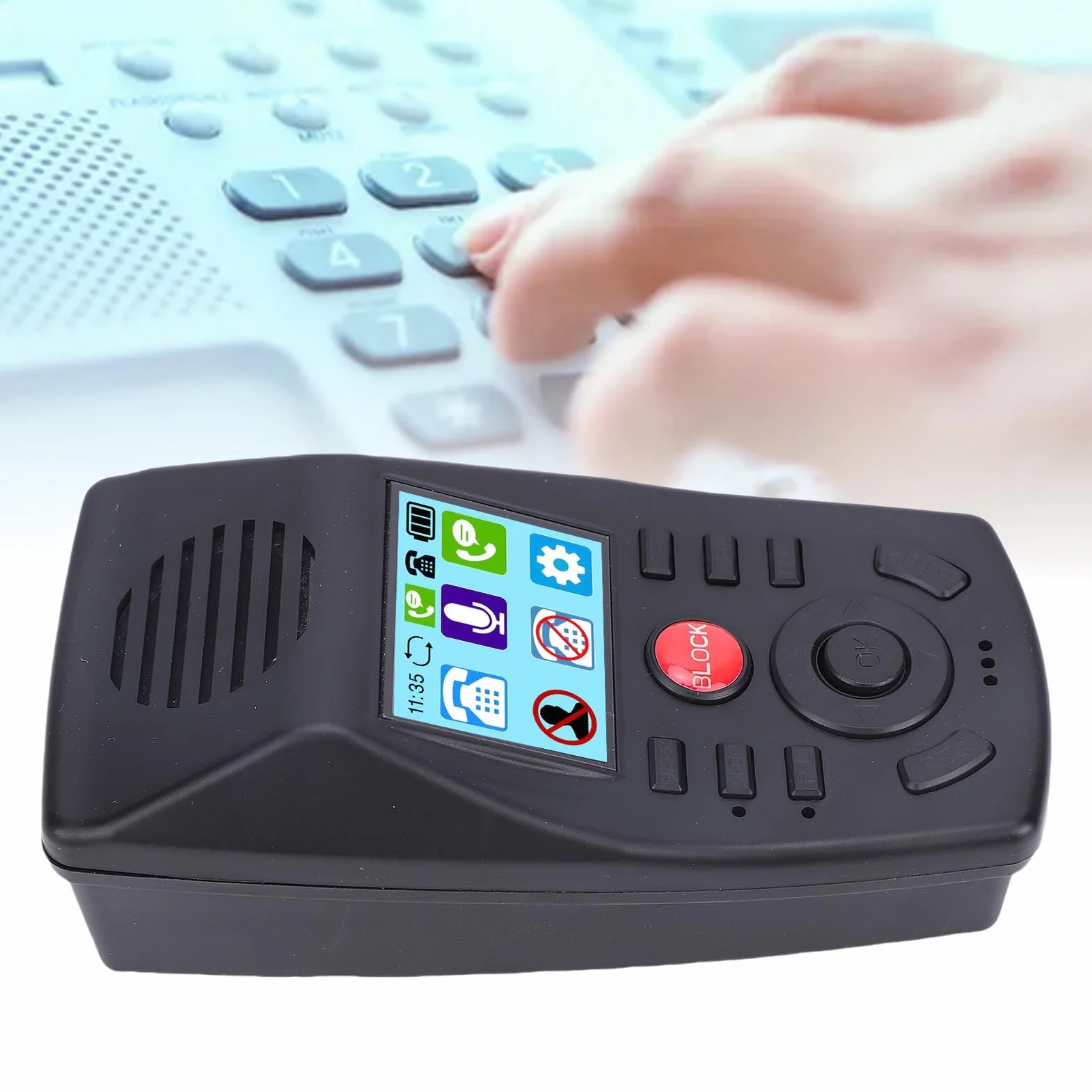 Generic System Zarządzania Telefonami Analogowymi z Nagrywaniem Rozmów w Biurze Domowym Blokada połączeń Przed Oszustwami dla Osób Starszych i do Użytku Biznesowego ABS 5,2 X 2,6 X 1,9 Cala
