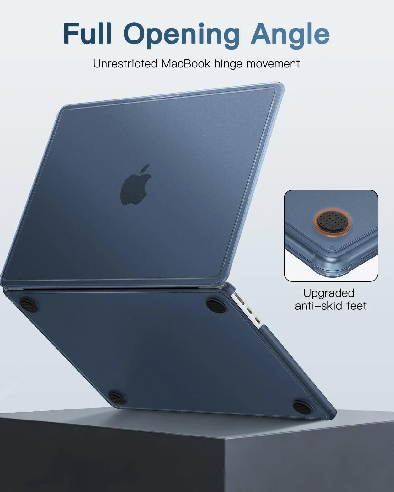 FINTIE Etui kompatybilne z MacBook Air 13,6 cala M5 M4 M3 M2 (A3449/A3240/A3113/A2681, 2026-2022) - wzmocnione krawędzie zapobiegające uderzeniom, twarda obudowa z mikro klipsami mocującymi, matowa
