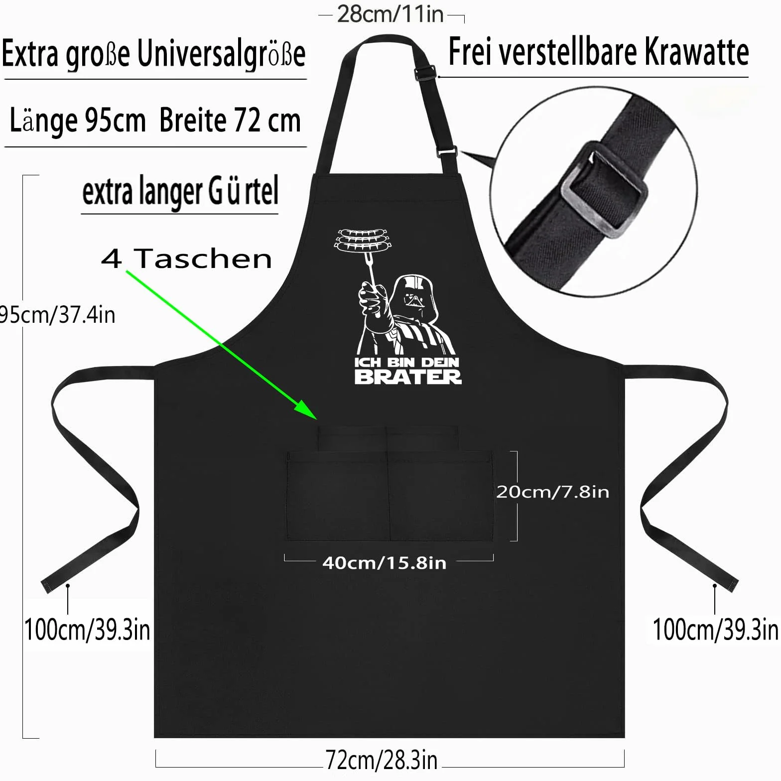 Fartuch do grillowania dla mężczyzn, fartuch kucharski, Star Wars, 2 kieszenie, zabawne prezenty dla mężczyzn, fartuch kuchenny dla mężczyzn, fartuch kuchenny dla mężczyzn, fartuch do