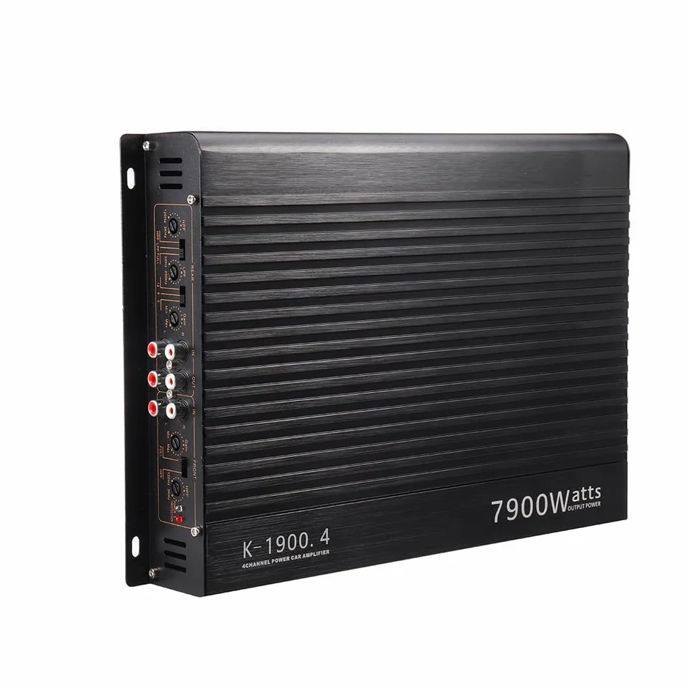 Shkalacar Samochodowy wzmacniacz mocy stereo klasy A/B, 4-kanałowy wzmacniacz mocy audio, 7900 W, wzmacniacz wysokiej mocy, czterodrożny 12,0 V