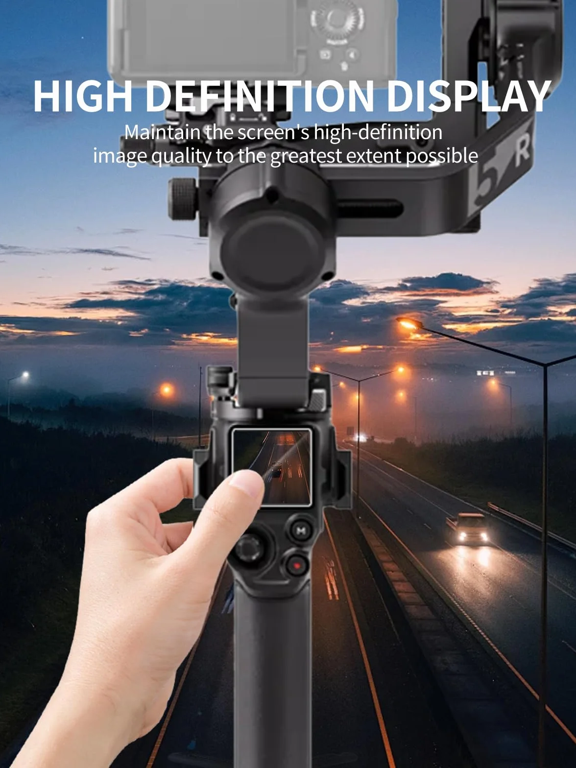 (3 sztuki) folii ochronnej do DJI RS5, szkło hartowane 9H, kompatybilne z DJI RS5 – trwała, odporna na zarysowania, bez odcisków palców