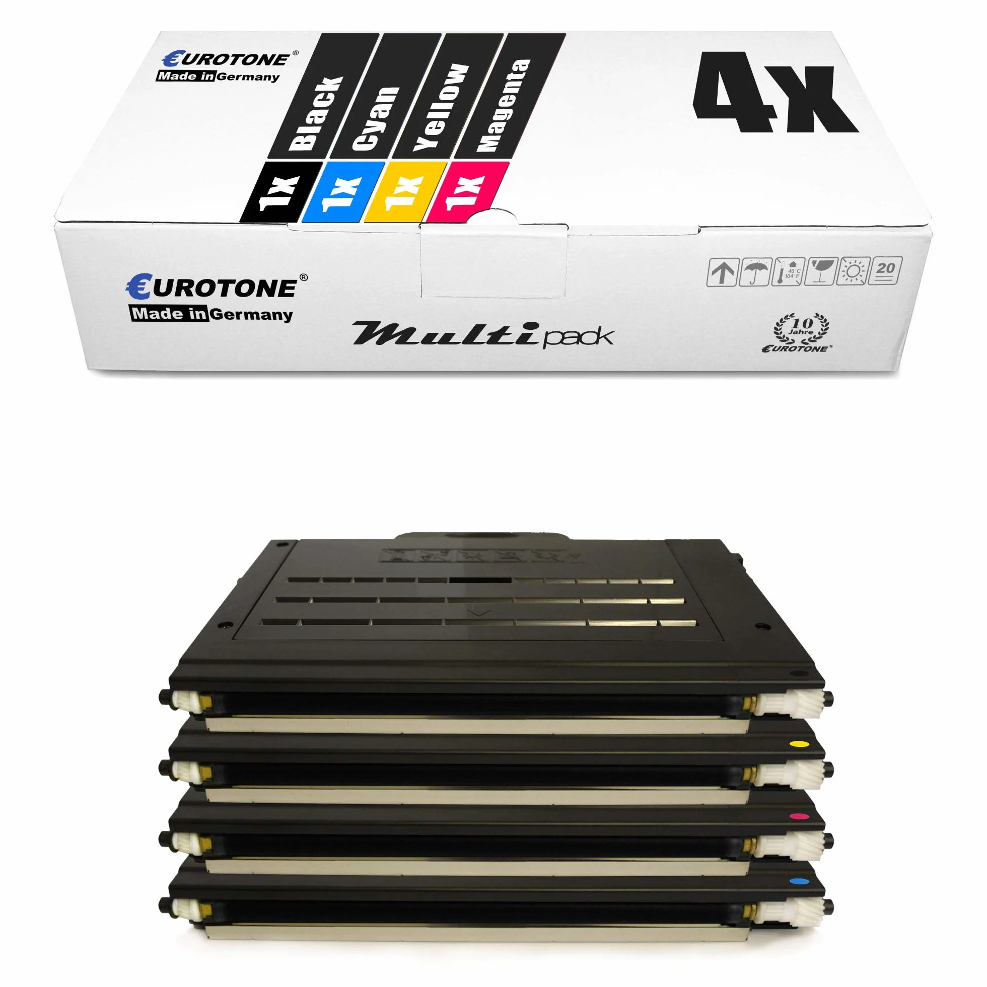 4 x Premium toner Eurotone do Xerox Phaser 6100 DN 6100DN - XXLsatz - czarny cyjan magenta żółty zestaw