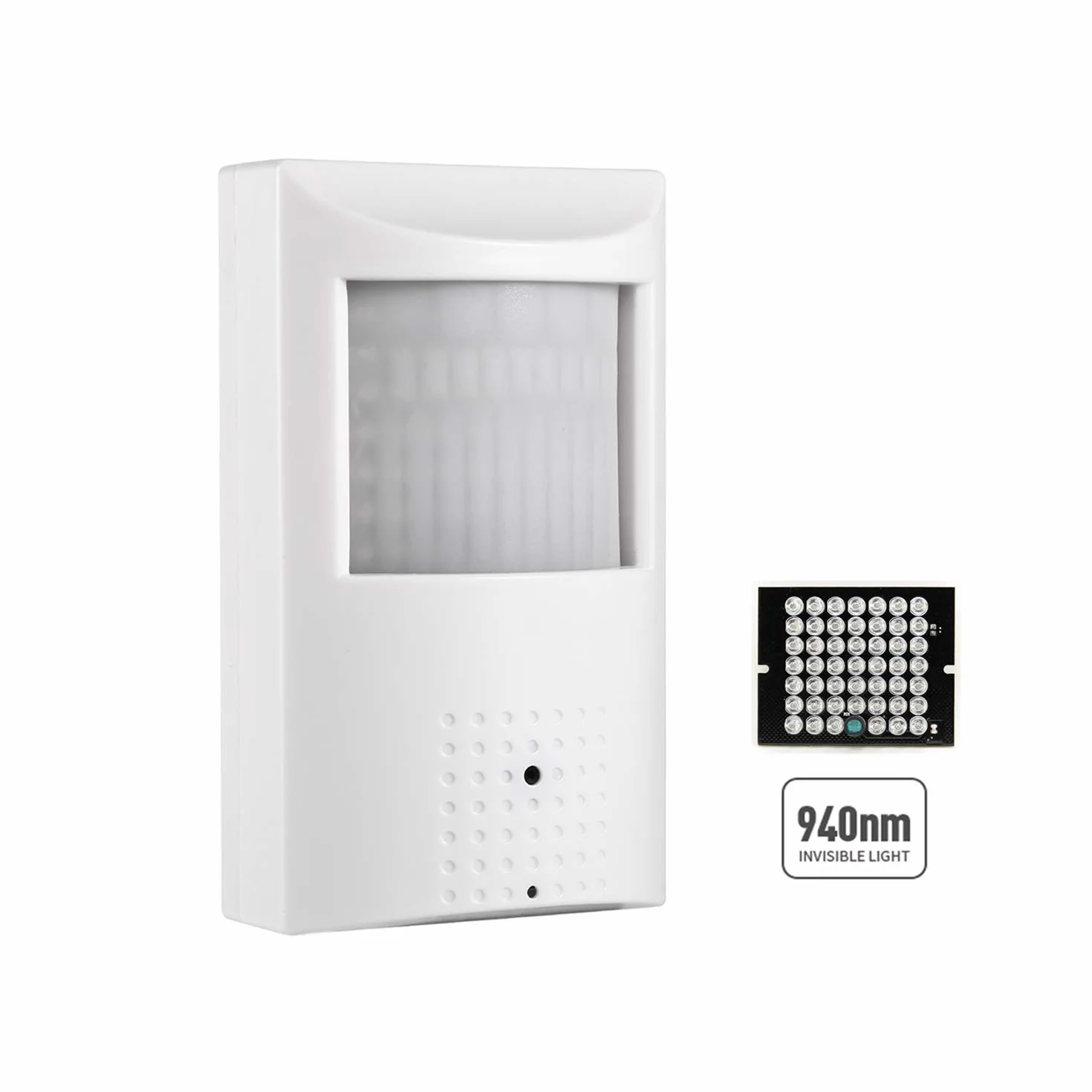PIR Pinhole POE kamera IP, HD 5 MP kamera do monitoringu wewnętrznego P2P 3,7 mm obiektyw 940 nm niewidoczny 48 diod LED IR widoczność w nocy kamera CCTV H.265 (IPIR-POE biała)