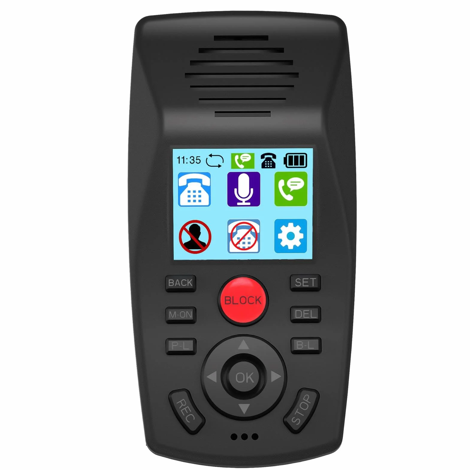 Generic System Zarządzania Telefonami Analogowymi z Nagrywaniem Rozmów w Biurze Domowym Blokada połączeń Przed Oszustwami dla Osób Starszych i do Użytku Biznesowego ABS 5,2 X 2,6 X 1,9 Cala
