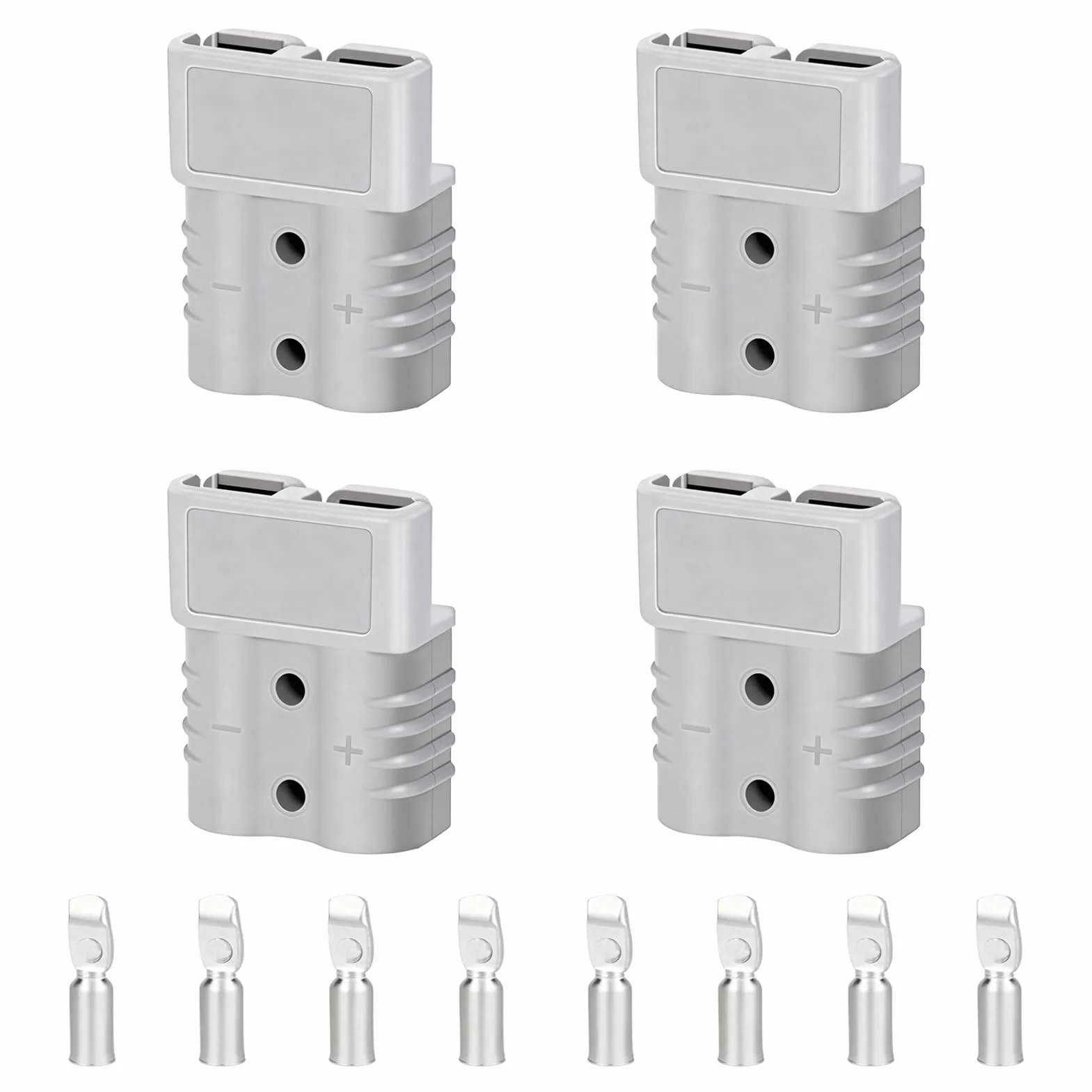 Anderson 4 złącza akumulatorowe 50 A, 600 V, 50 Amp, uniwersalne gniazdo do szybkiego łączenia, z posrebrzanymi końcówkami miedzianymi, modułowymi akcesoriami do podłączenia do samochodu, motocykla