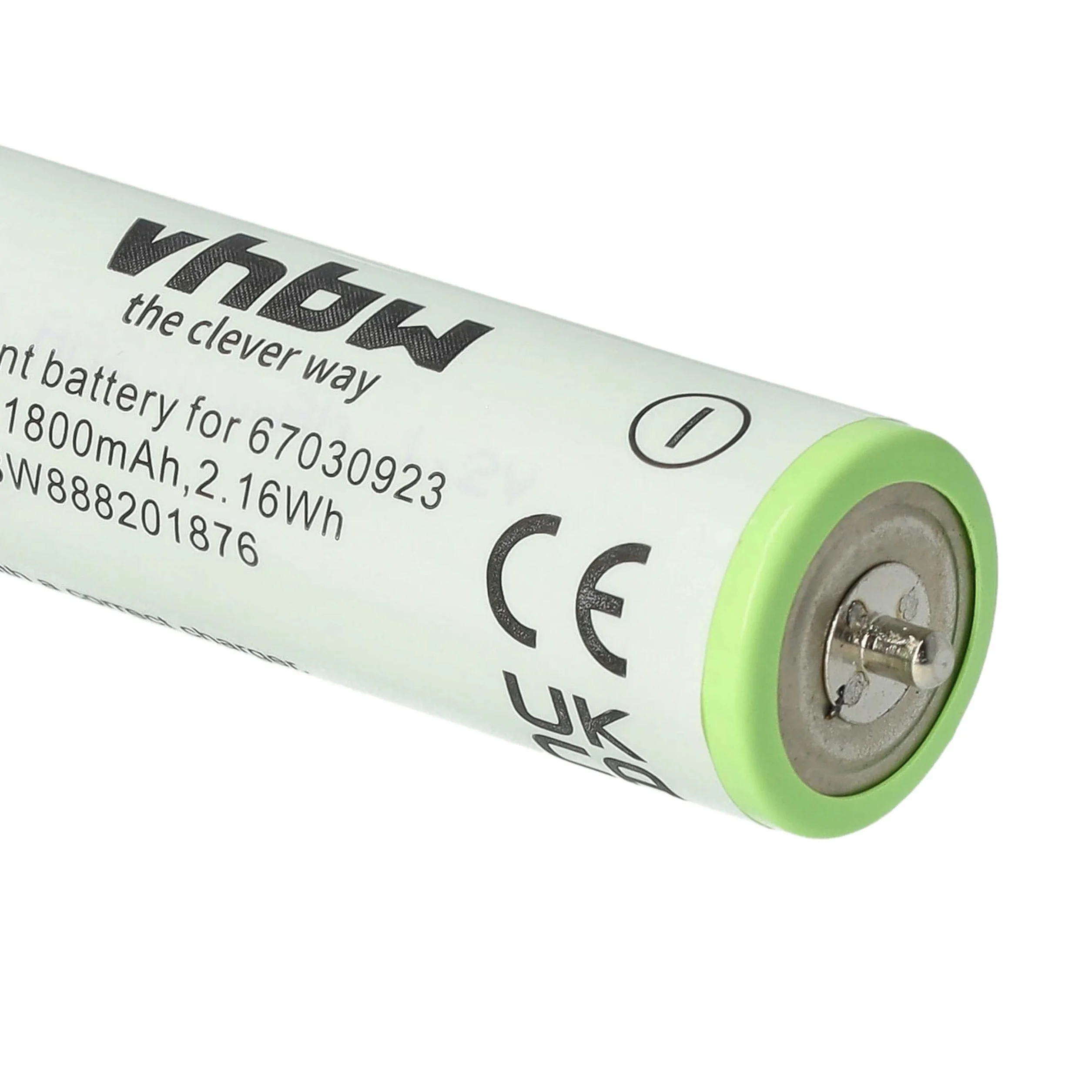 vhbw 2 x bateria kompatybilna z maszynką do golenia Braun Series 1, Series 3, SmartControl (1800mAh, 1,2V, NiMH)