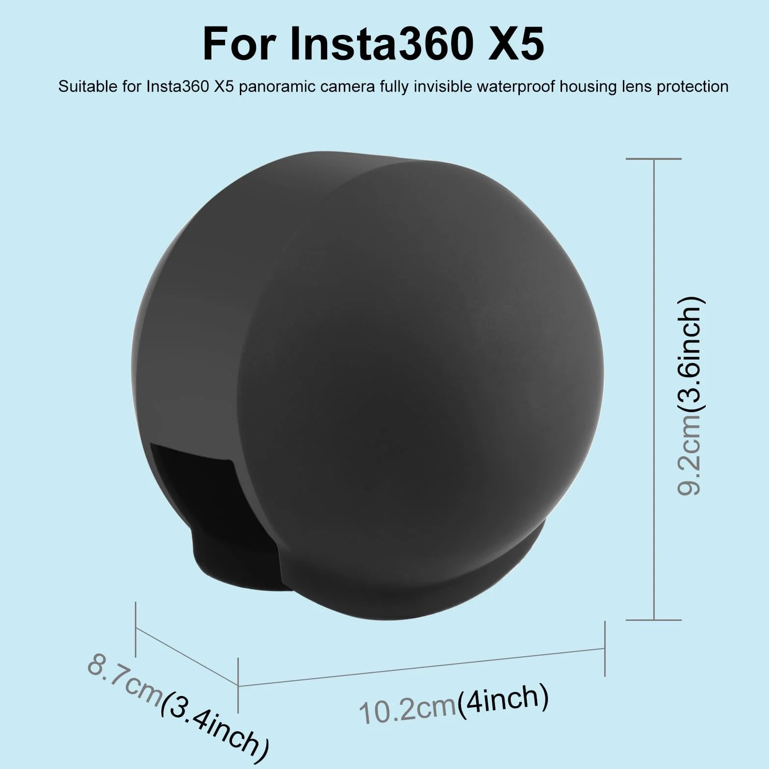 Insta360 Silikonowa osłona obiektywu wodoodporna obudowa do nurkowania (czarna)