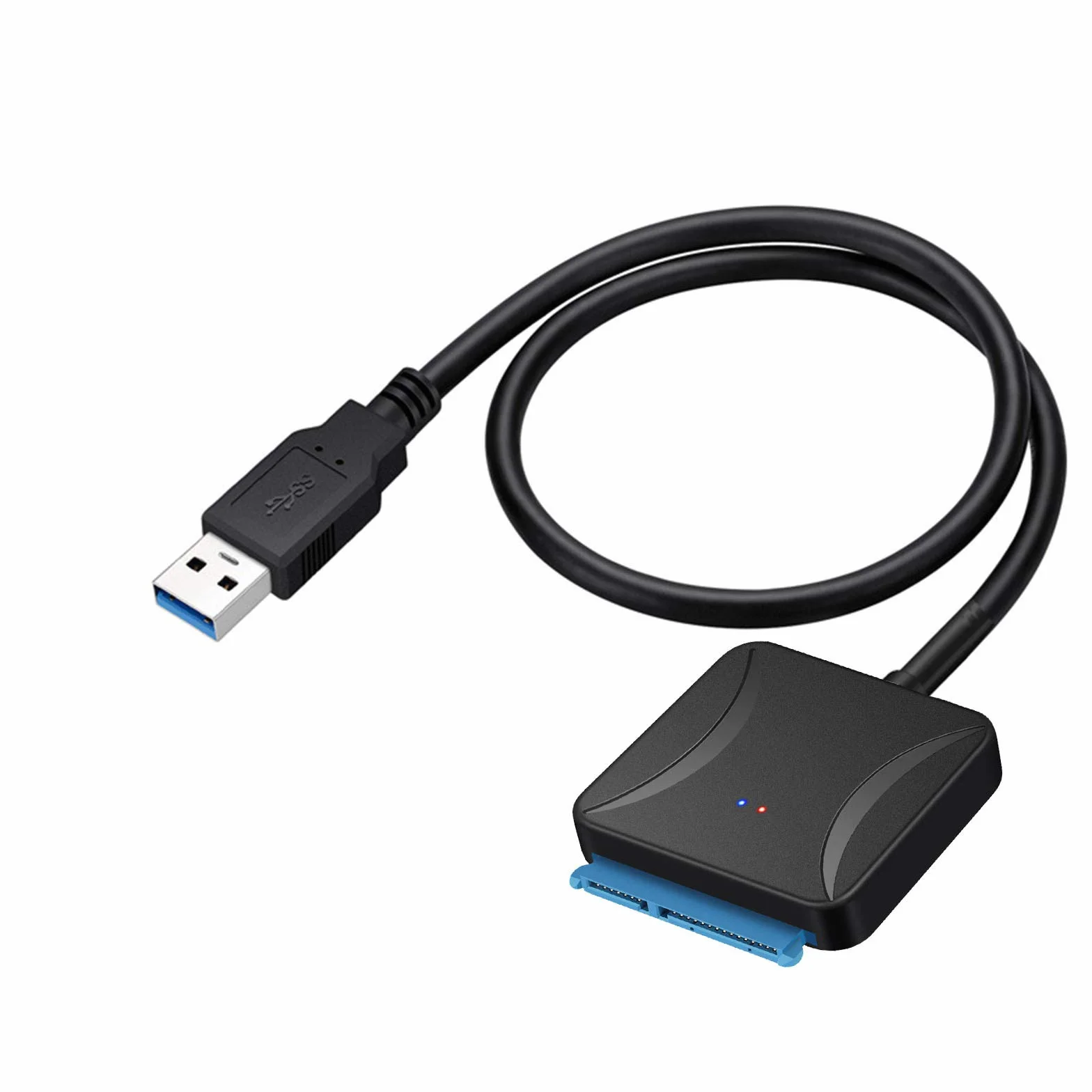 Adapter USB na SATA, konwerter dysku twardego USB 3.0 na SATA, zewnętrzny adapter obsługuje UASP, kompatybilny z 3,5/2,5-calowym dyskiem twardym HDD/SSD