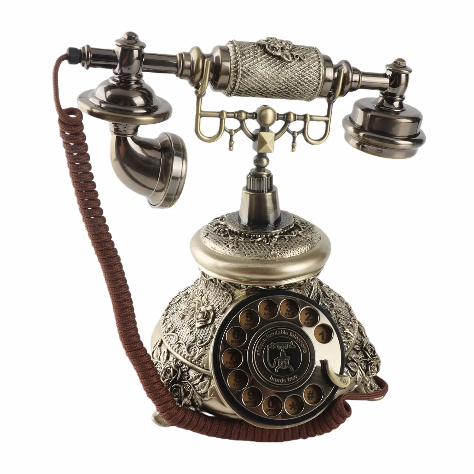 Alomejor MS-5700D Vintage Telefon z klasyczną tarczą w Antycznym Stylu do Domu i Biura, Wysokiej Jakości materiał żywiczny, Lekki i Przenośny