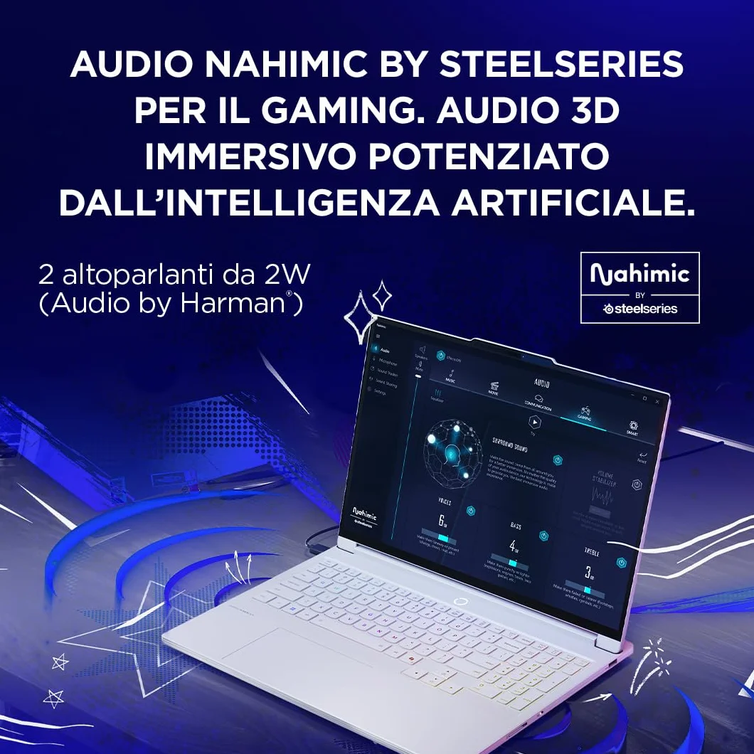 Lenovo Legion 7 Laptop do gier, wyświetlacz OLED WQXGA 16" 240 Hz, Nvidia GeForce RTX 5060 8GB, Intel Core Ultra 7 255HX, RAM 32 GB, SSD 1T, Windows 11 Home, włoska klawiatura RGB - Glacier White