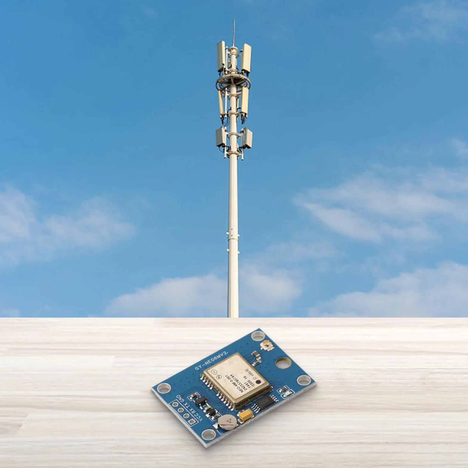Moduł sterowania lotem, do Arduino, moduł GPS, NEO-6M 3V-5V, zasilacz z anteną, łatwy w instalacji, z baterią zapasową danych, wskaźnik sygnału LED