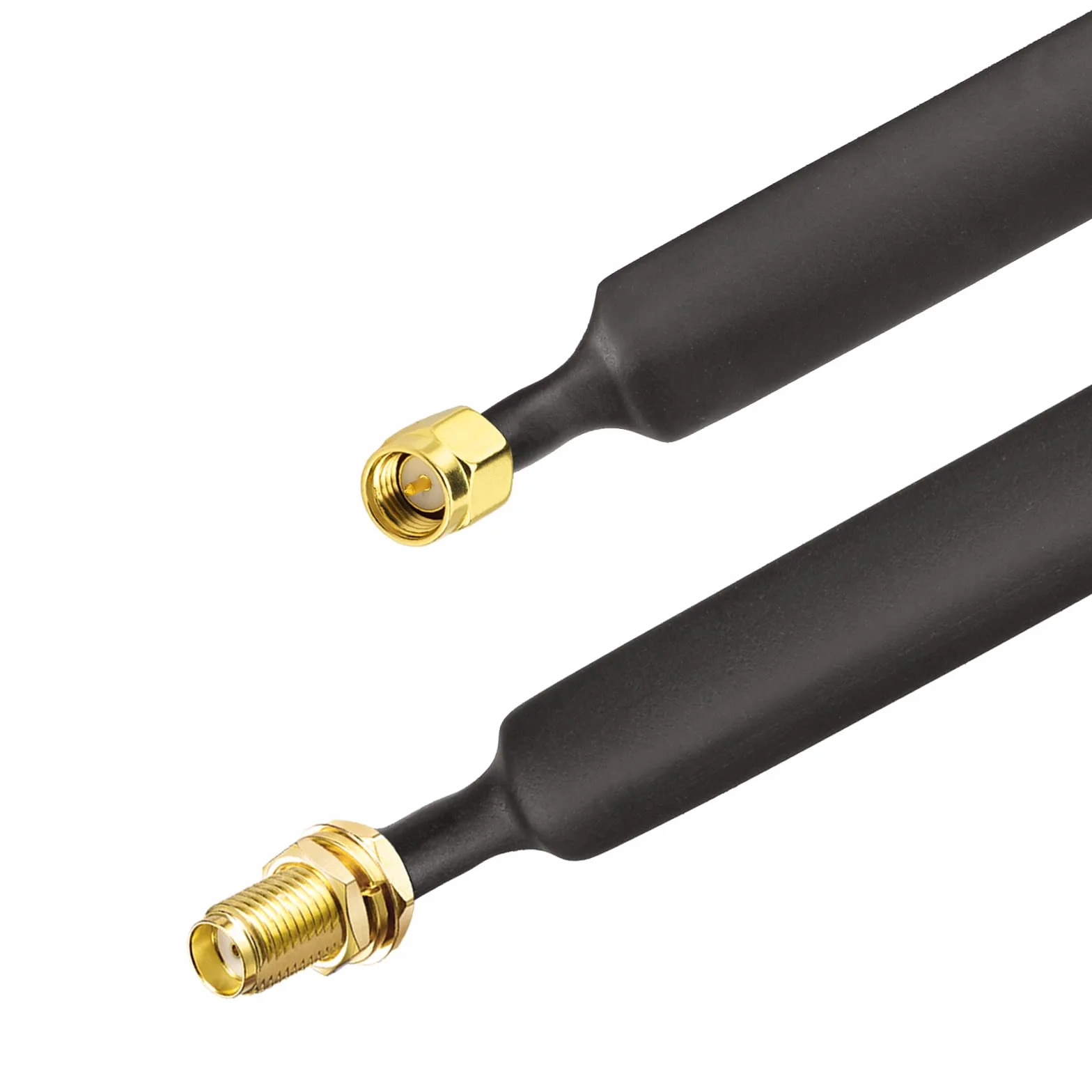 Bingfu SMA Kabel Koncentryczny do Okna 30 cm Męski na Żeński LoRa Płaski Kabel Tuleja Okienna Podajnik do Anteny 4G LTE, Antena Helowa, Górnicza, 2 szt