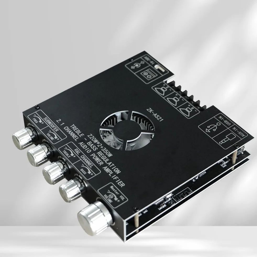 Wzmacniacz audio ZK AS21 2.1-kanałowy wzmacniacz mocy DC16 do 38 V z chipem TPA3255, cyfrowa płytka wzmacniacza mocy subwoofera w zestawie