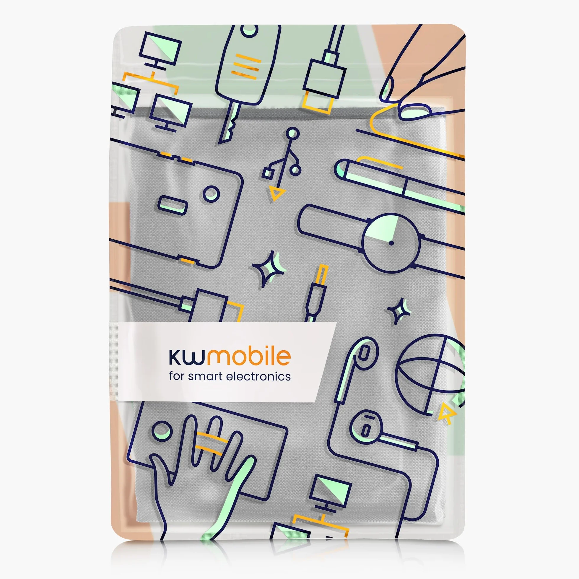 kwmobile Pokrowiec na monitor komputerowy, kompatybilny z monitorami 31–32" - Pokrywa przeciwpyłowa, osłona ekranu komputera - Jasnoszary
