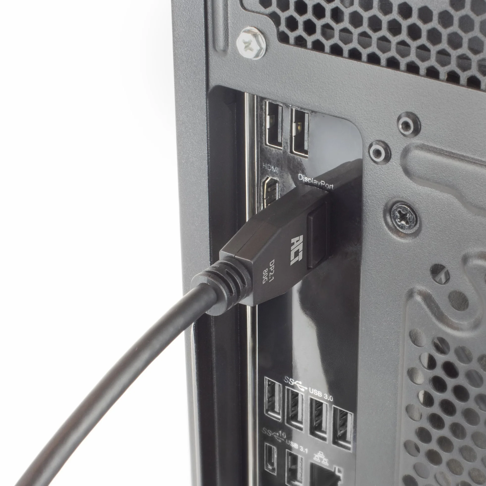 ACT DisplayPort 2.1 kabel, 1 m, UHBR20 80 Gb/s, obsługuje 10K @ 30 Hz/8K 60 Hz/4K 240 Hz, czarny - AK4081