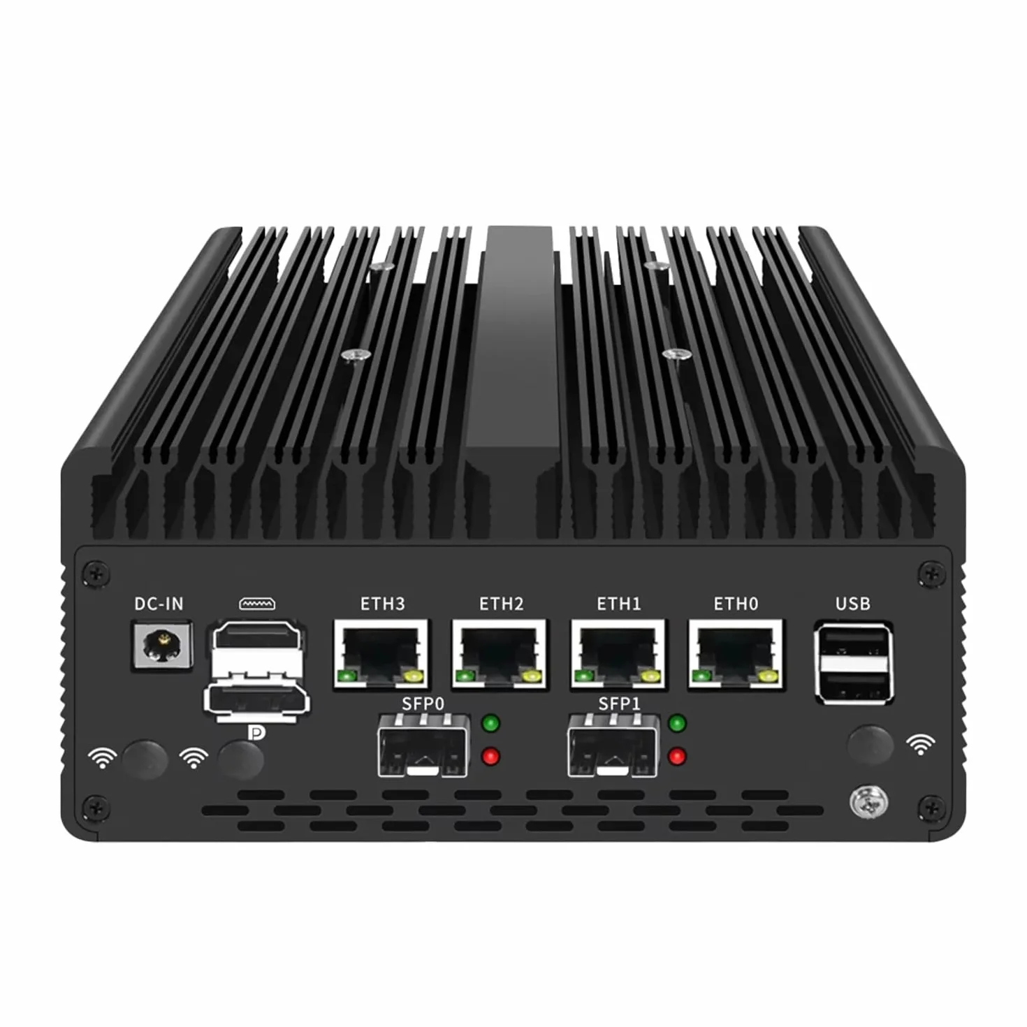 8505 Mini komputer bez wentylatora z DDR5 M.2 Nvme 4 i226 2.5G LAN, USB, HDMI, DP, typ C, Intel 82599ES 2 x 10G SFP+, WiFi, urządzenie micro router, AES-NI, OPNsense, bez pamięci RAM bez SSD