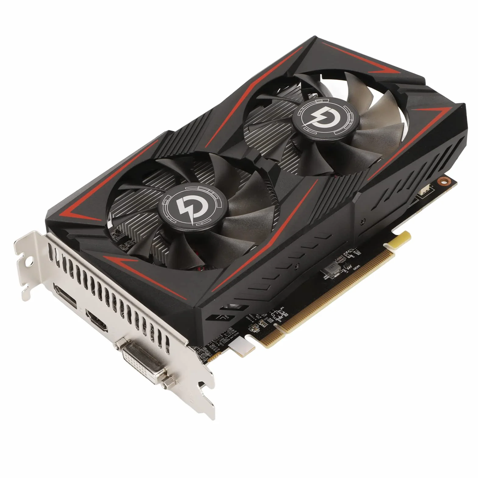 Karta Graficzna RX550 4G GDDR5, Obsługa 128 Bitów DP DVI HDMI PCI Express 2.0, Podwójne Wentylatory Chłodzące GPU PC do Gier Wideo Karty Graficzne do Komputera