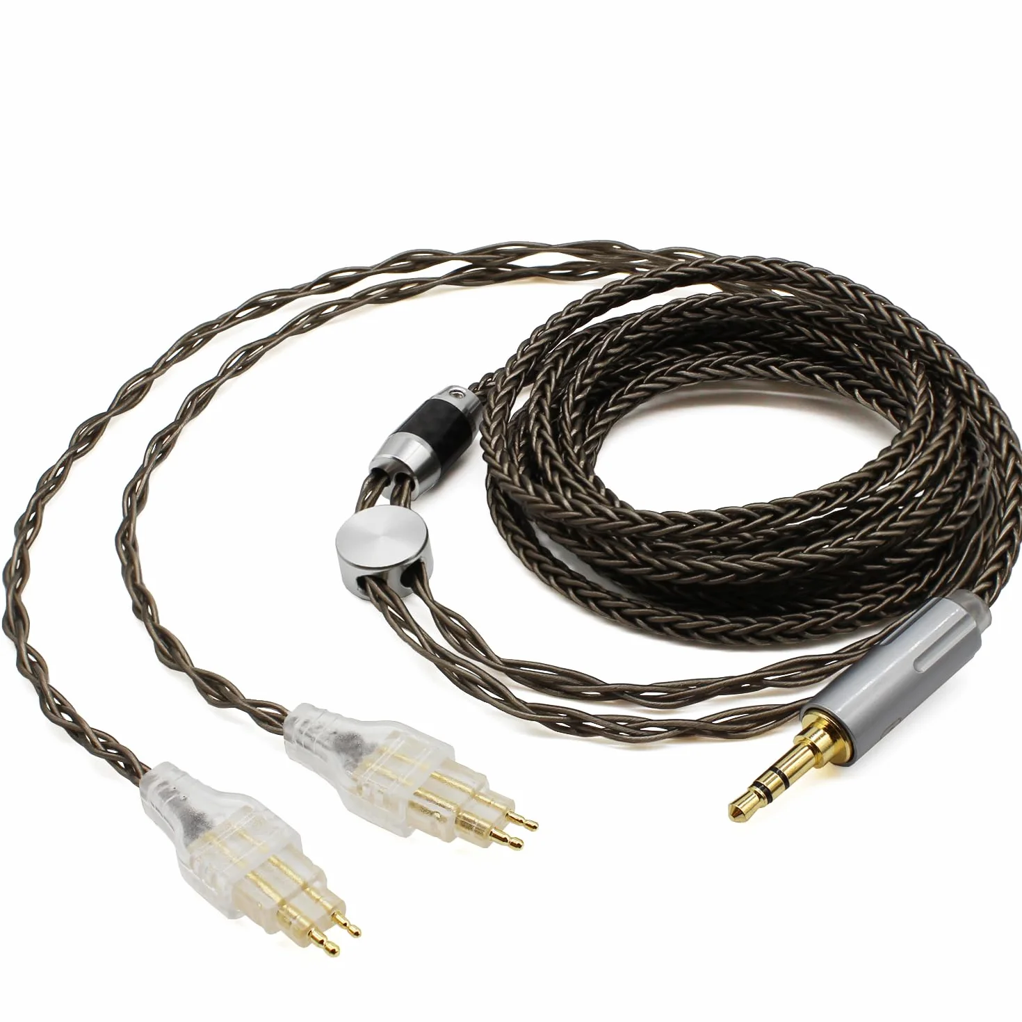 Youkamoo 8-żyłowy kabel do modernizacji, posrebrzany, kompatybilny z słuchawkami Sennheiser HD650, HD600, HD580, HD660S, HD58X, HD565, HD545, HD535, HD6XX (3,5 mm)