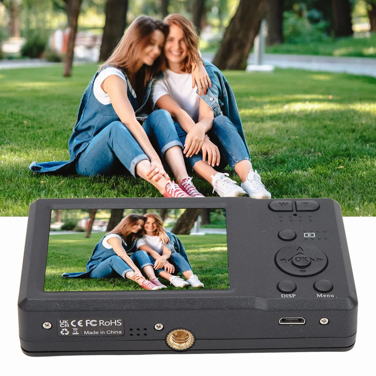 Aparat Cyfrowy Camara Digital 2,7 Cala 4K z 20-krotnym Zoomem Cyfrowym Aparaty Cyfrowe do Podróżowania (BLACK)