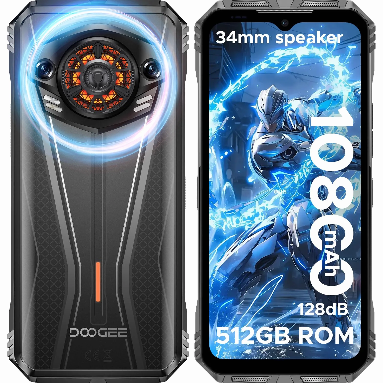 S118 4G Téléphones Portables Débloqués, 10800 mAh, Helio G100 32 Go + 512 Go, 6,58" FHD +, 50 MP + (Vision Nocturne 12 MP) + 32 MP Smartphones, NFC Vert