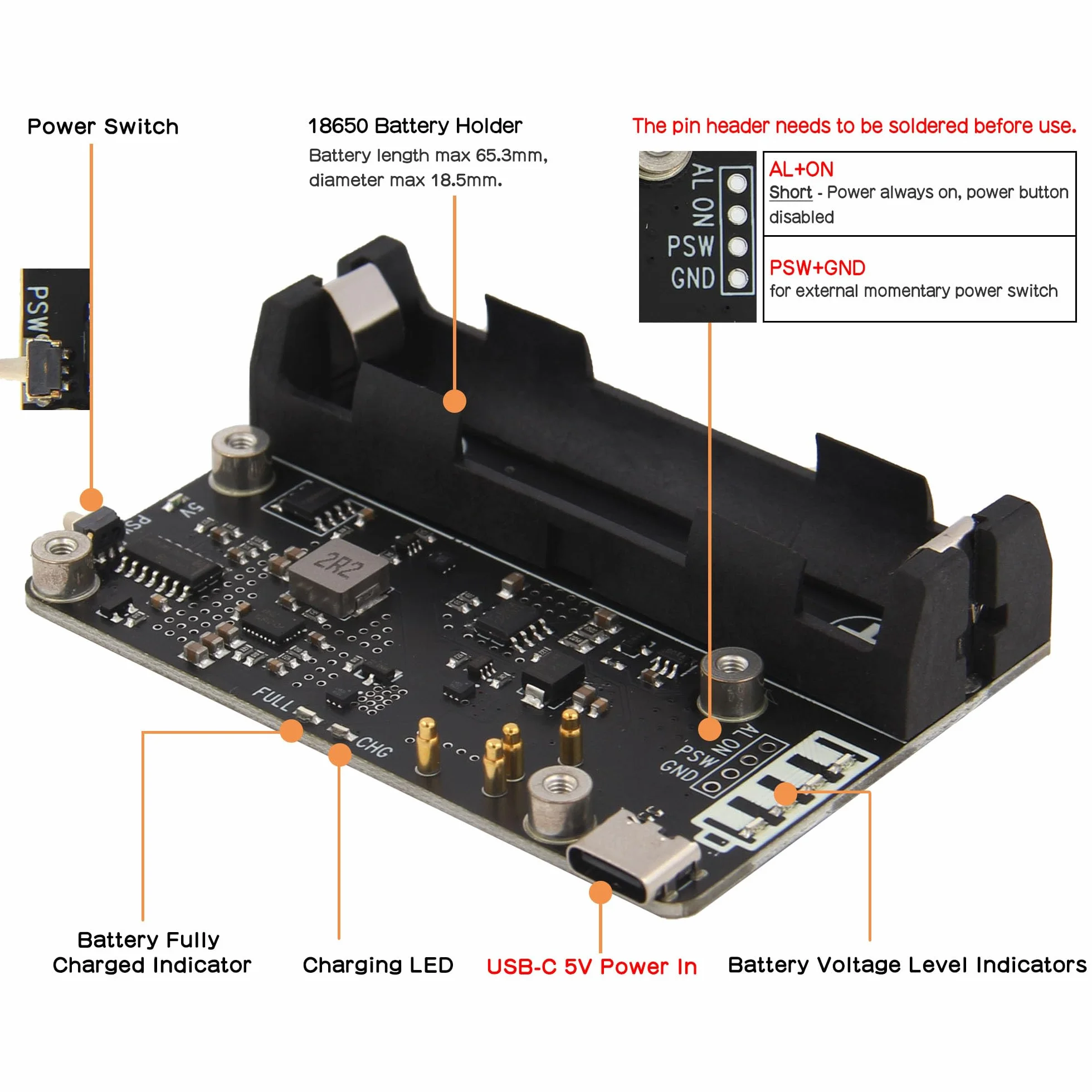 Geekworm X306 V1.3 ultracienka osłona UPS do Raspberry Pi Zero 2 W