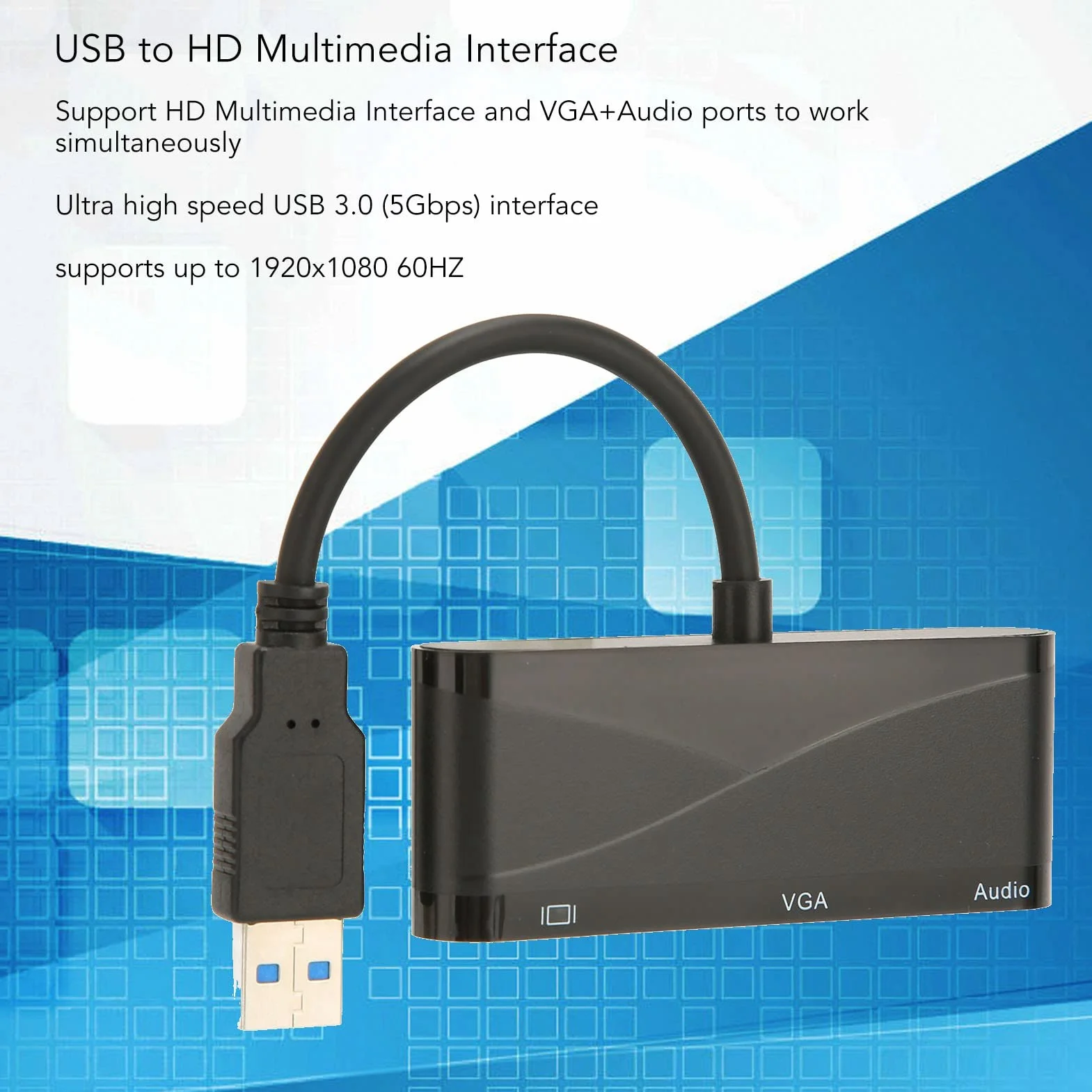 Adapter USB 3.0 na HDMI VGA 1080P 5 Gb/s do laptopa