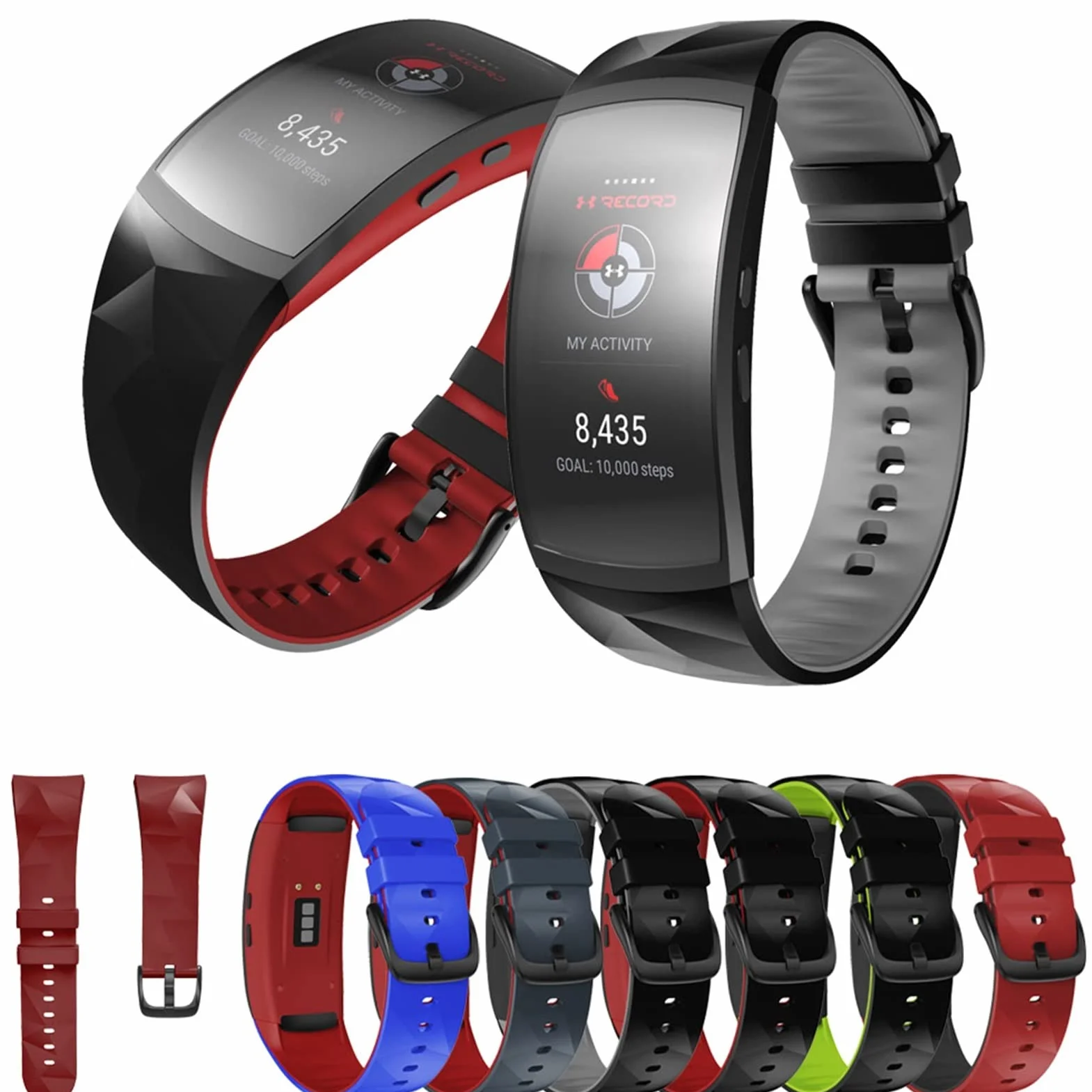 BIANBIANBH Do paska Samsung Gear Fit 2 Pro inteligentna regulowana silikonowa opaska na nadgarstek do paska Gear Fit2 Pro SM-R360 bransoletka na nadgarstek paski sportowe