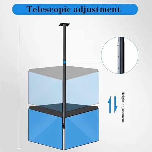 Uchwyt sufitowy do telewizora, obrotowy i uchylny, uniwersalny uchwyt ścienny do telewizorów LCD z płaskim ekranem, konstrukcja czterostronna, kompatybilny z większością rozmiarów telewizorów