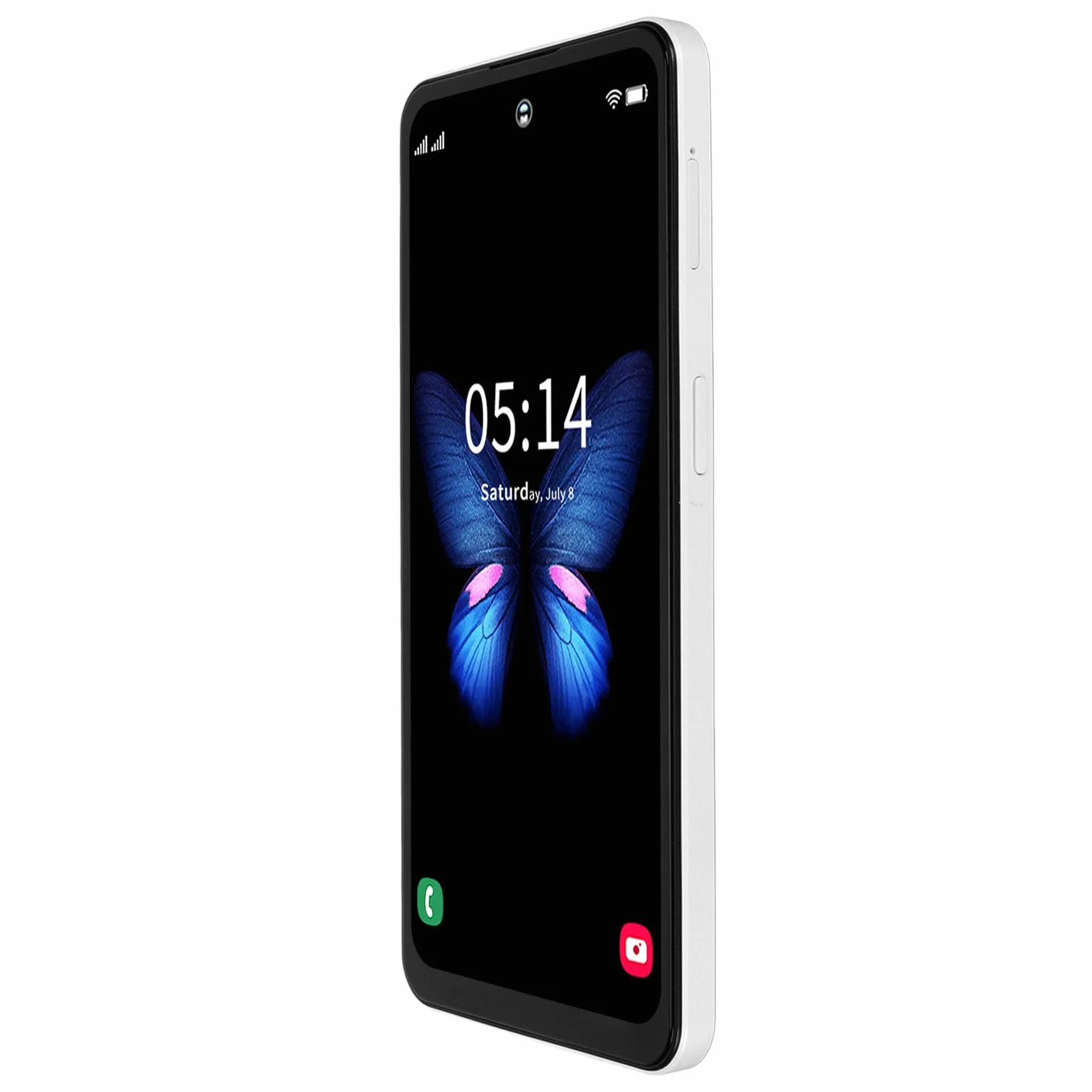 Smartfon 8 GB RAM 256 GB ROM, Dual SIM Dual Standby ABS LCD 13 MP Przednia Kamera Tylna 48 MP Odblokowany Smartfon do Domu (Biały)