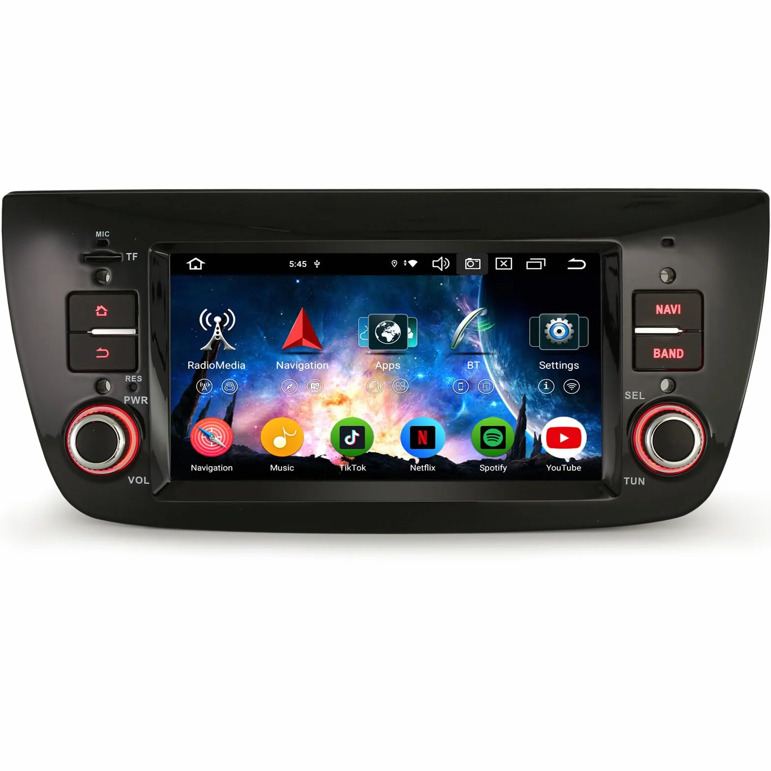 Erisin Radio samochodowe z systemem Android 14 z nawigacją GPS do FIAT Doblo, Opel Combo Tour D, obsługuje bezprzewodowe CarPlay Android Auto Bluetooth 5.0, WiFi 4G DAB+, USB FM RDS OBD2, DTV, Canbus