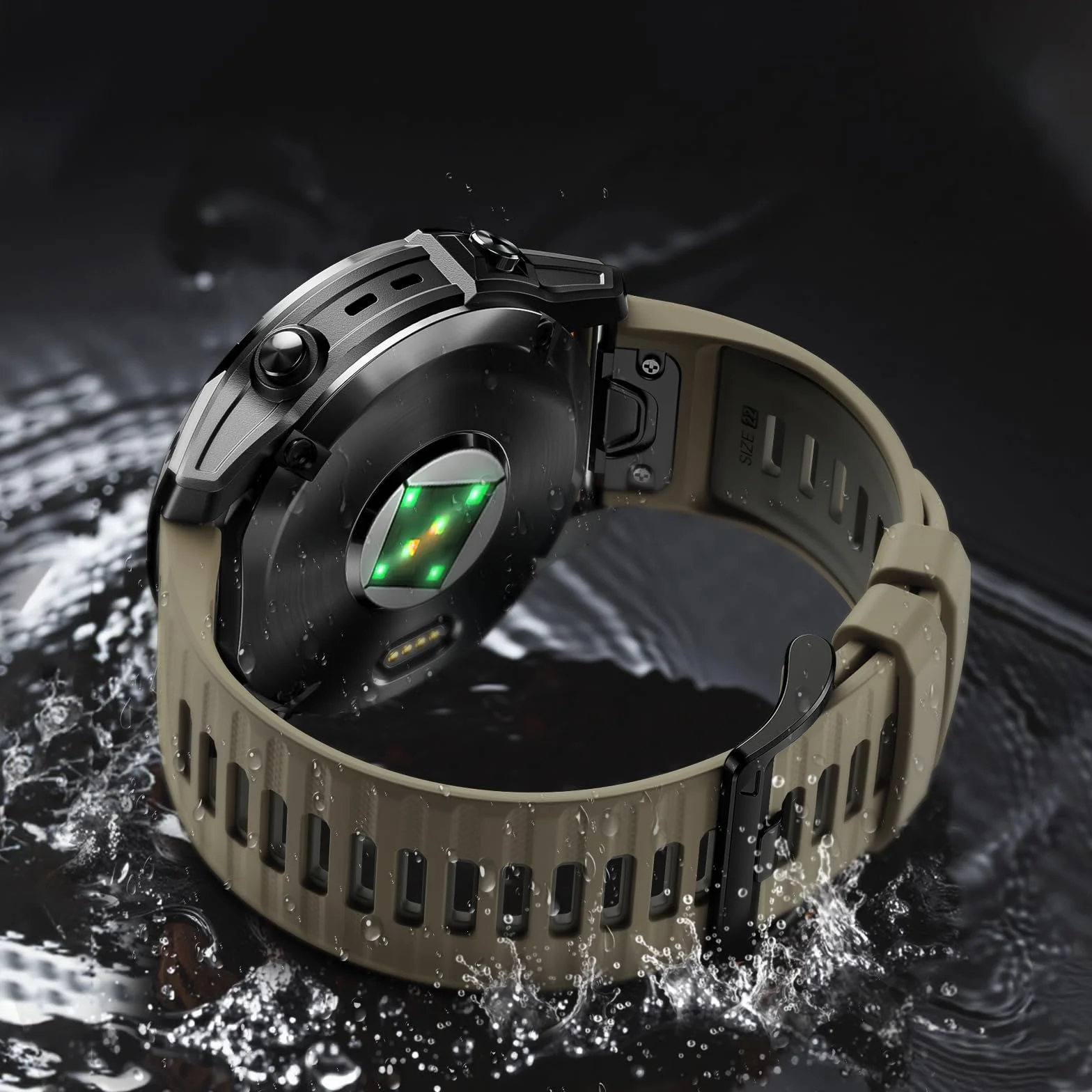 Wygodny i wodoodporny silikonowy pasek kompatybilny z Garmin Quickfit 22 mm/26 mm