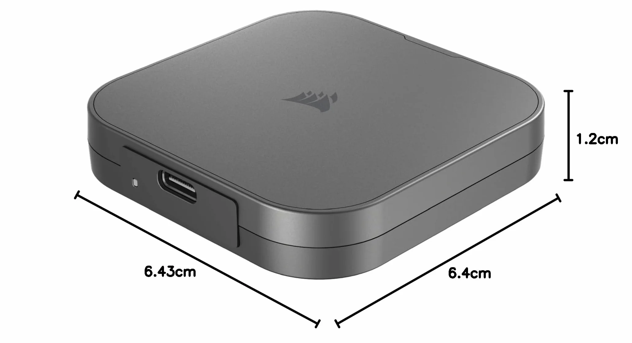 CORSAIR EX400U 4TB Przenośny SSD USB4 — USB Typ-C, USB4/USB 3.2 Gen2x2, do 40 Gb/s, Plug and Play, MagSafe, kabel USB-C (USB4) — Windows PC, Mac iOS — Szary