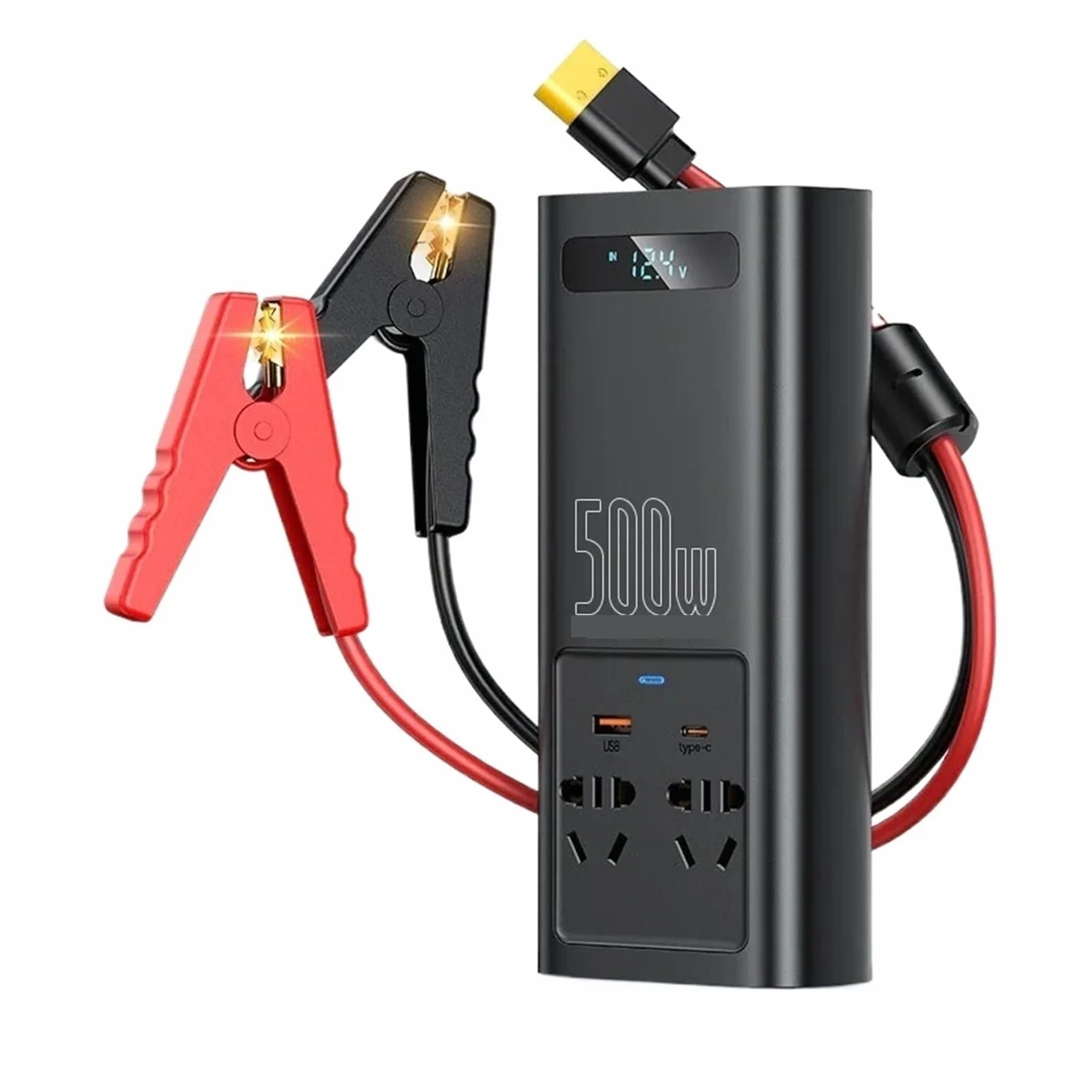 Falownik mocy, Falownik sinusoidalny 500 W, konwerter prądu 12 V na 110 V, gniazdo zasilania samochodowego, falowniki samochodowe