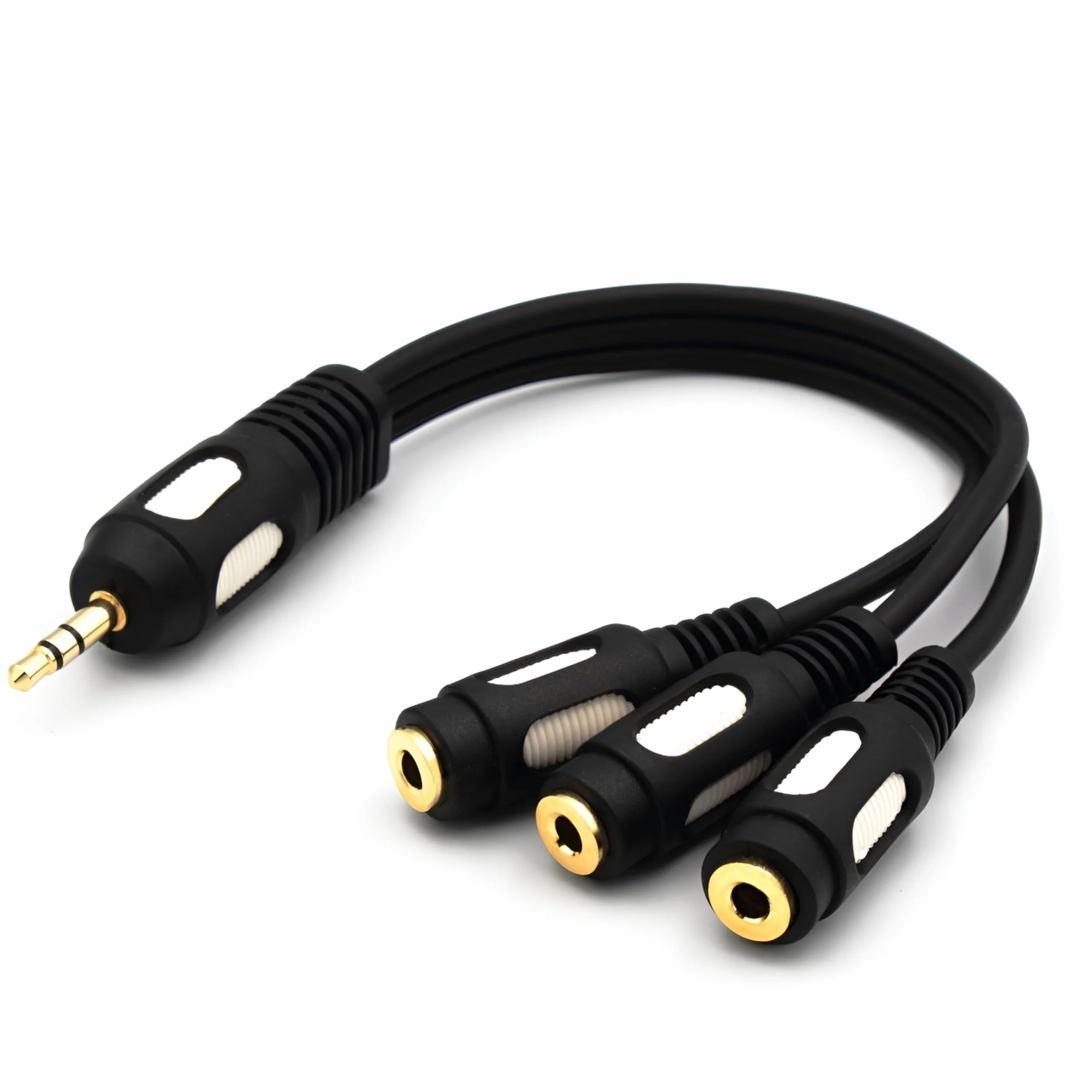 Rozdzielacz Aux Mini Jack Adapter Wtyk 3,5 Stereo na 3x Gniazdo 3,5mm Przewód 15cm