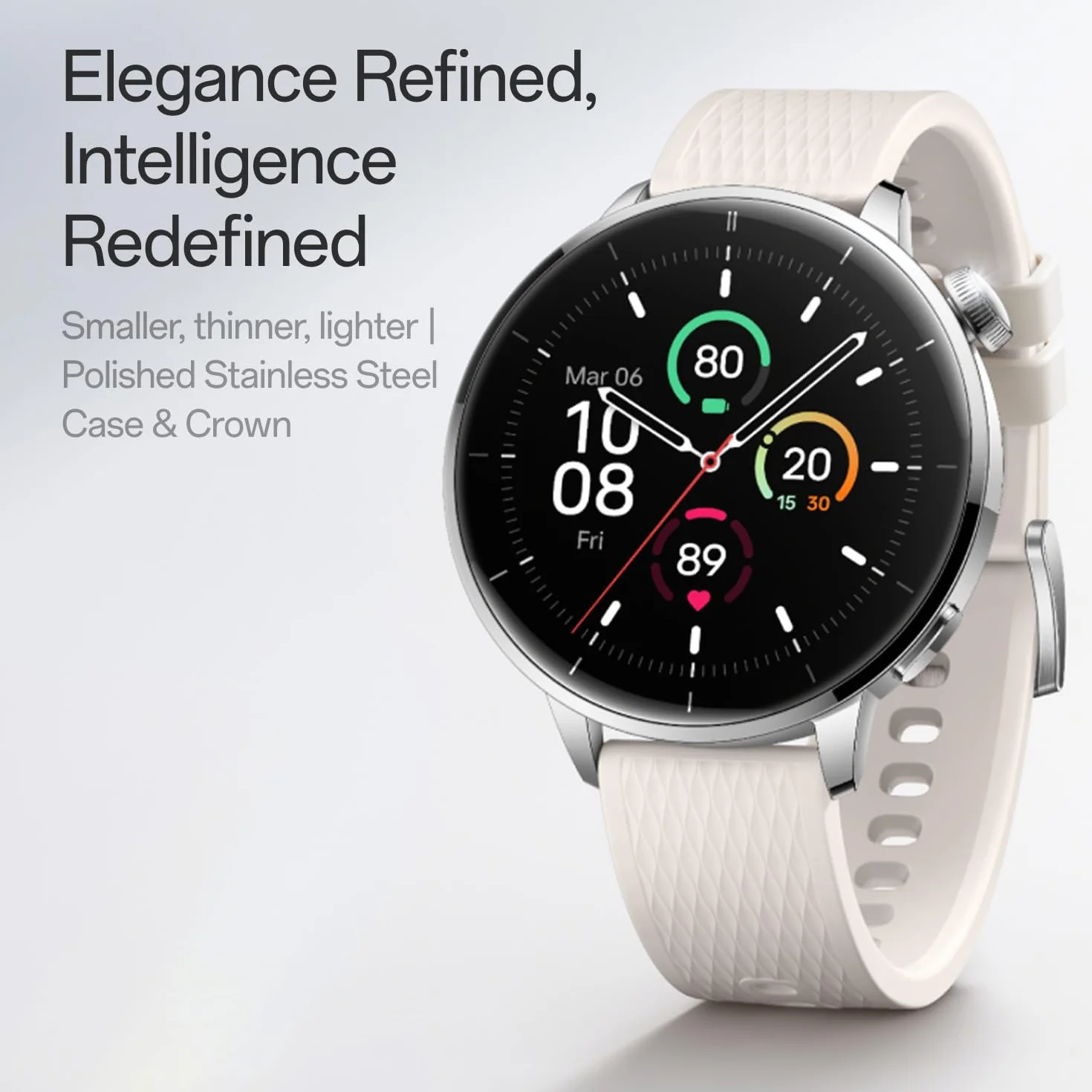 OnePlus Watch 3 Smartwatch, obudowa ze stali nierdzewnej 43 mm, bateria do 60 h, 100+ trybów sportowych, IP68 i 5ATM, zegarek fitness do kontroli zdrowia - czarny
