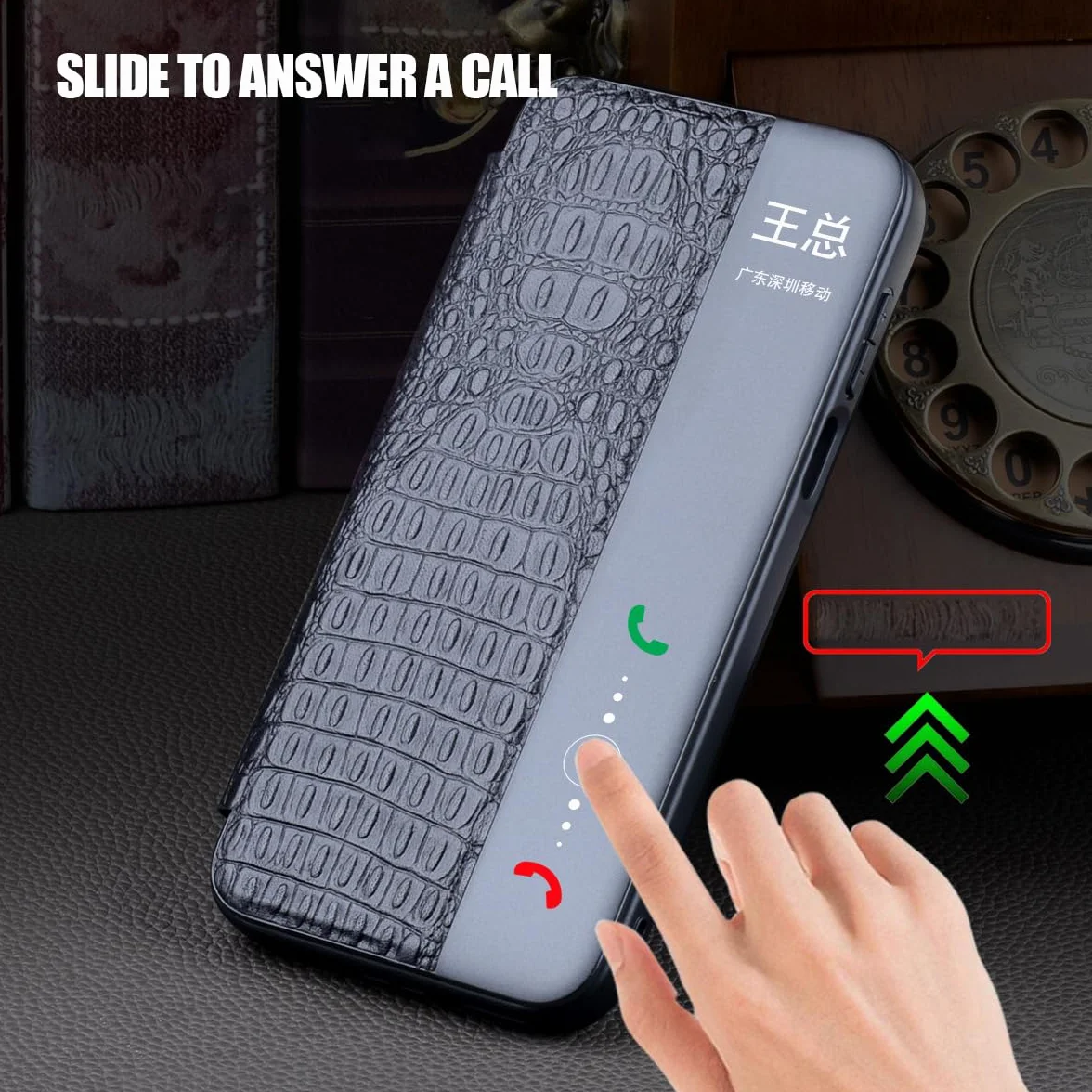 Stylowe etui do Huawei Pura 90 Pro Max/90 Pro, prawdziwa skóra, widoczne, etui z klapką, ochrona aparatu, magnetyczne zapięcie, brązowe, 90 Pro Max