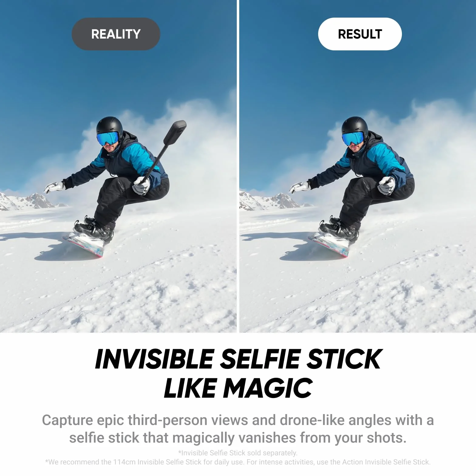 Insta360 X4 Air Pack No Drone No Problem Czarny Grafitowy - Lekka kamera 360 8K, 165g, Niewidoczny kijek do selfie, wymienne obiektywy, nagrywaj najpierw i sformatuj później, osłona przeciwwietrzna