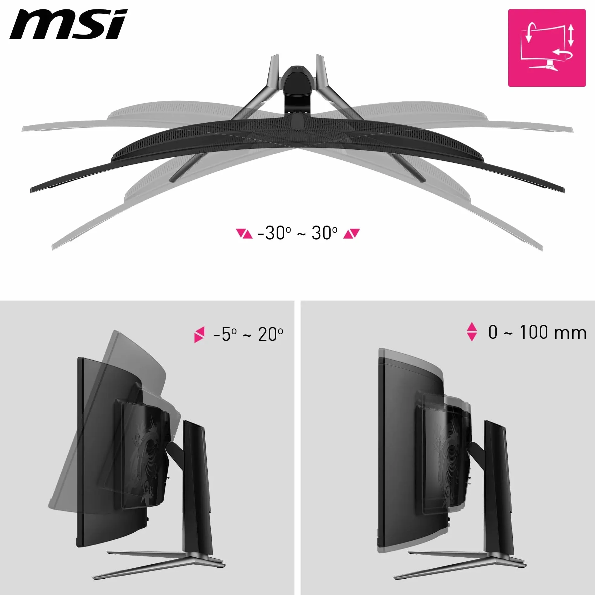 MSI MPG 491CQPX QD-OLED 49" QD-OLED UltraWide Dual QHD 240 Hz Curva USB-C